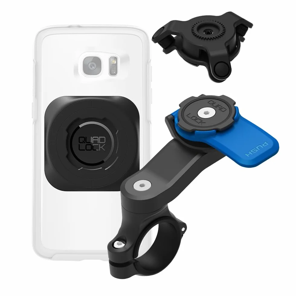 QUAD LOCK Soporte móvil Moto con Amortiguador de Vibraciones y Adaptador Universal