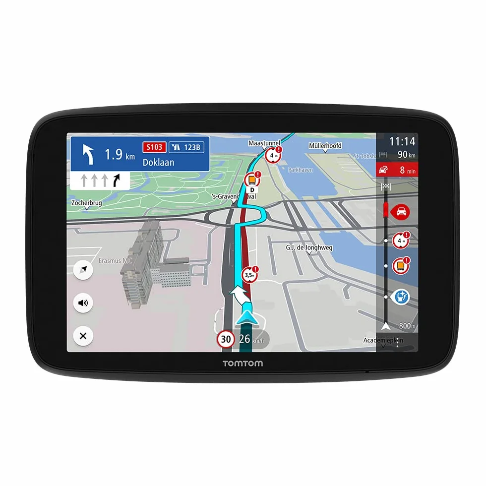 TomTom GO Expert GPS Navegador 7 Pulgadas HD Mapas Mundiales Alertas Restricción WiFi