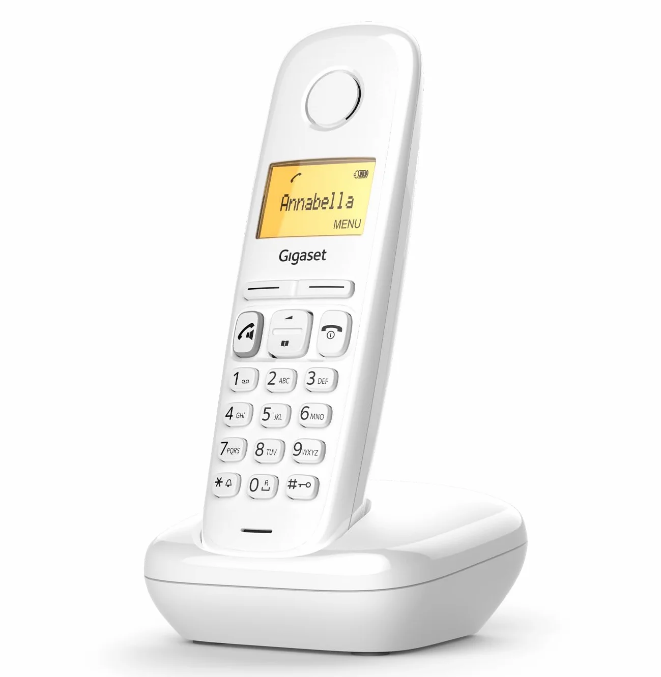 Gigaset A270 Teléfono DECT Inalámbrico Pantalla Gráfica Iluminada Manos Libres Blanco
