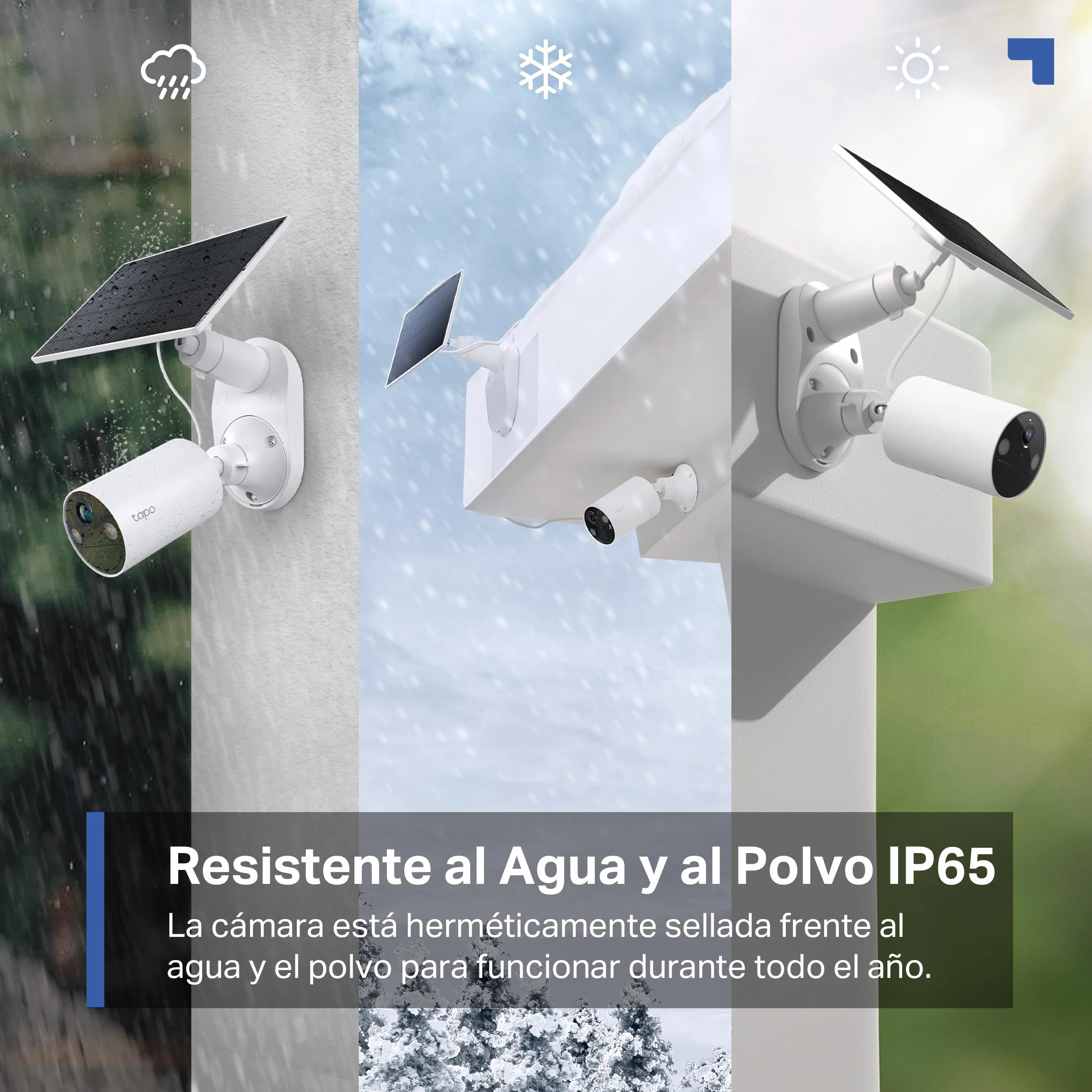Tapo C410 Kit - Cámara de vigilancia Solar con batería Exterior, Detección de Personas por IA, 2K 3 MP, visión Nocturna de Color, Memoria microSD, batería no extraíble de 6400mAh, Audio bidireccional