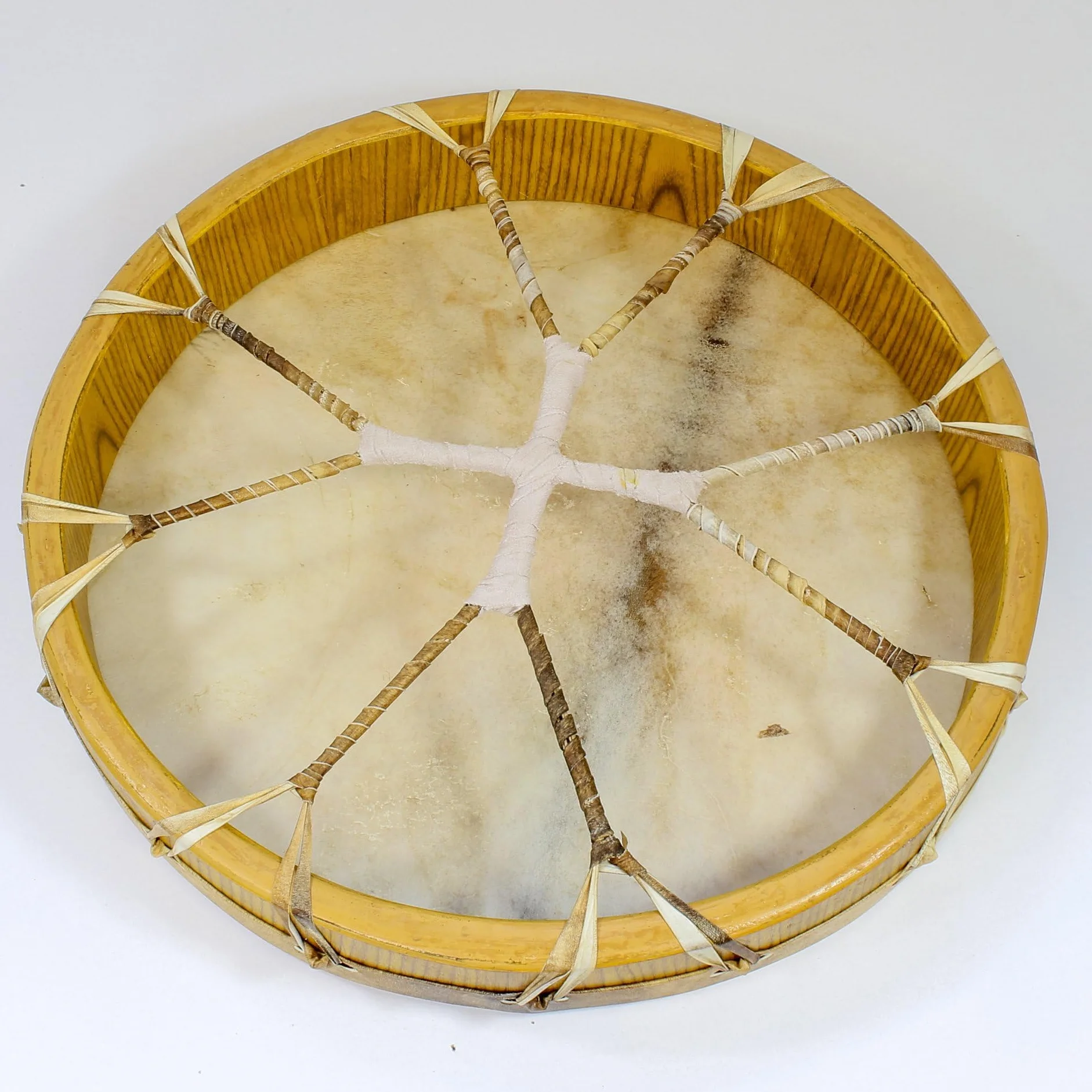 Tambor de chamán (40 cm de diámetro tambor de marco redondo piel de cabra Shaman Drum incluye mazo