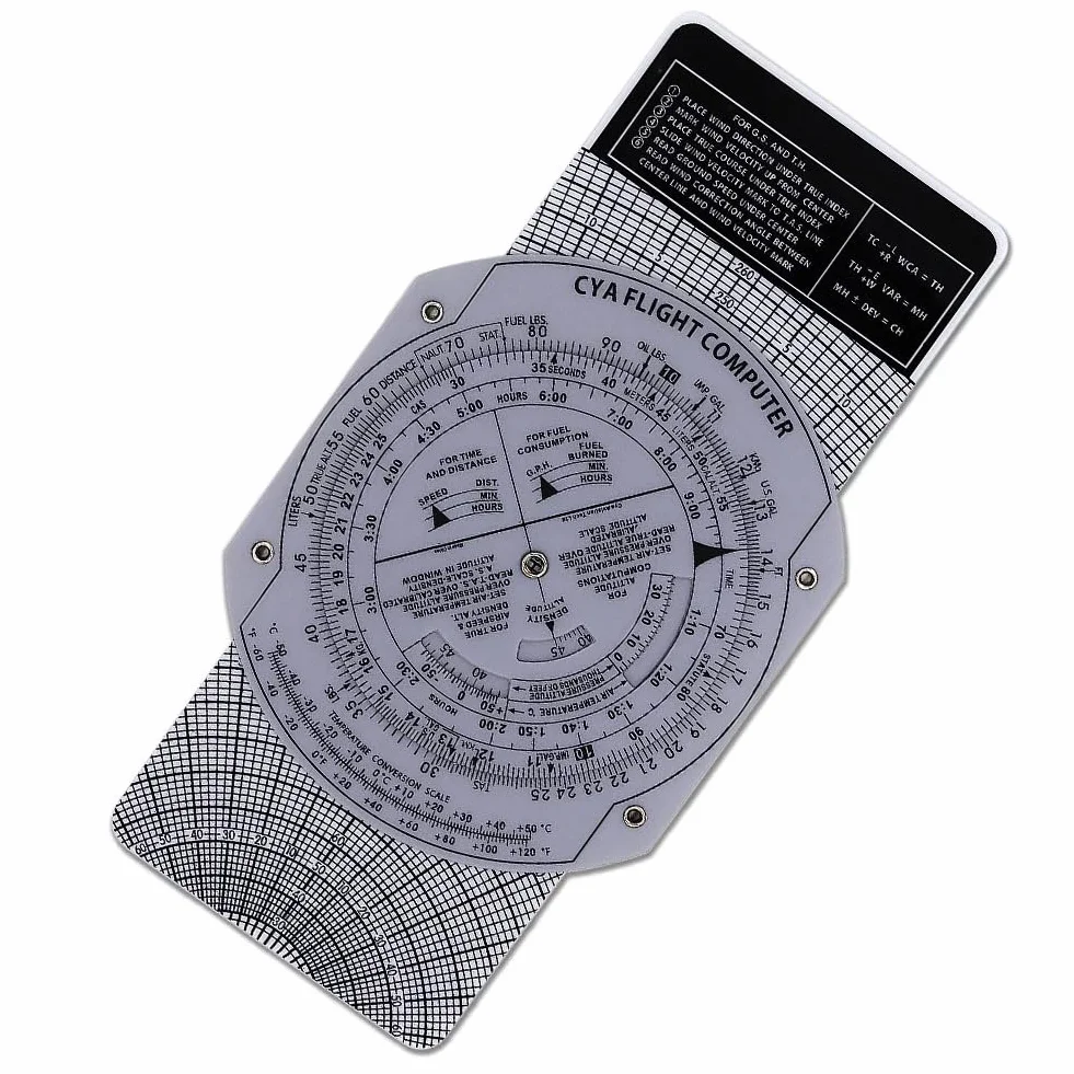 Ordenador de vuelo E6B Plotter aviación Regla cálculo circular Entrenamiento pilotos