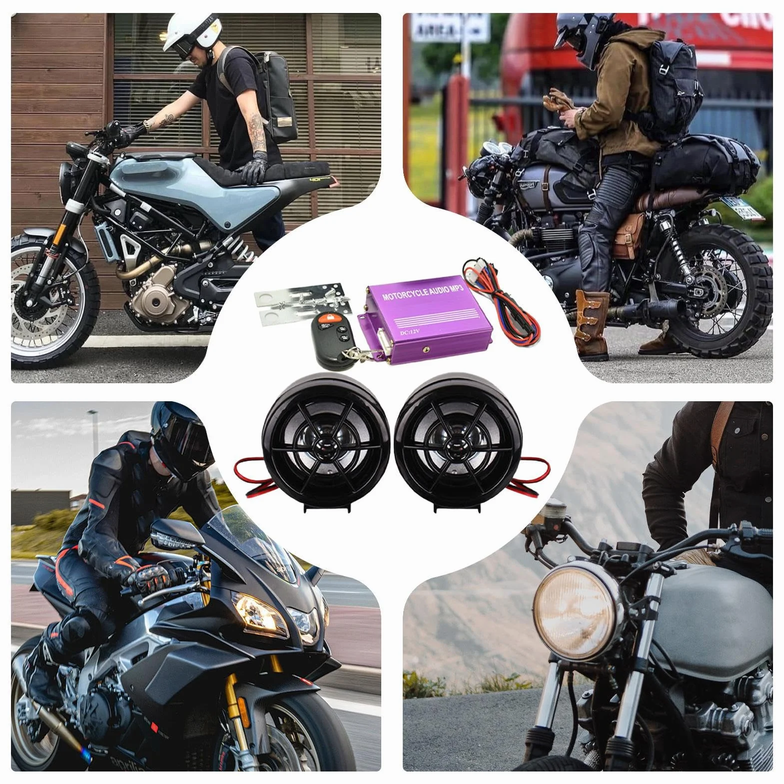 Altavoz para Moto con Amplificador | Accesorios de Audio para Motocicletas