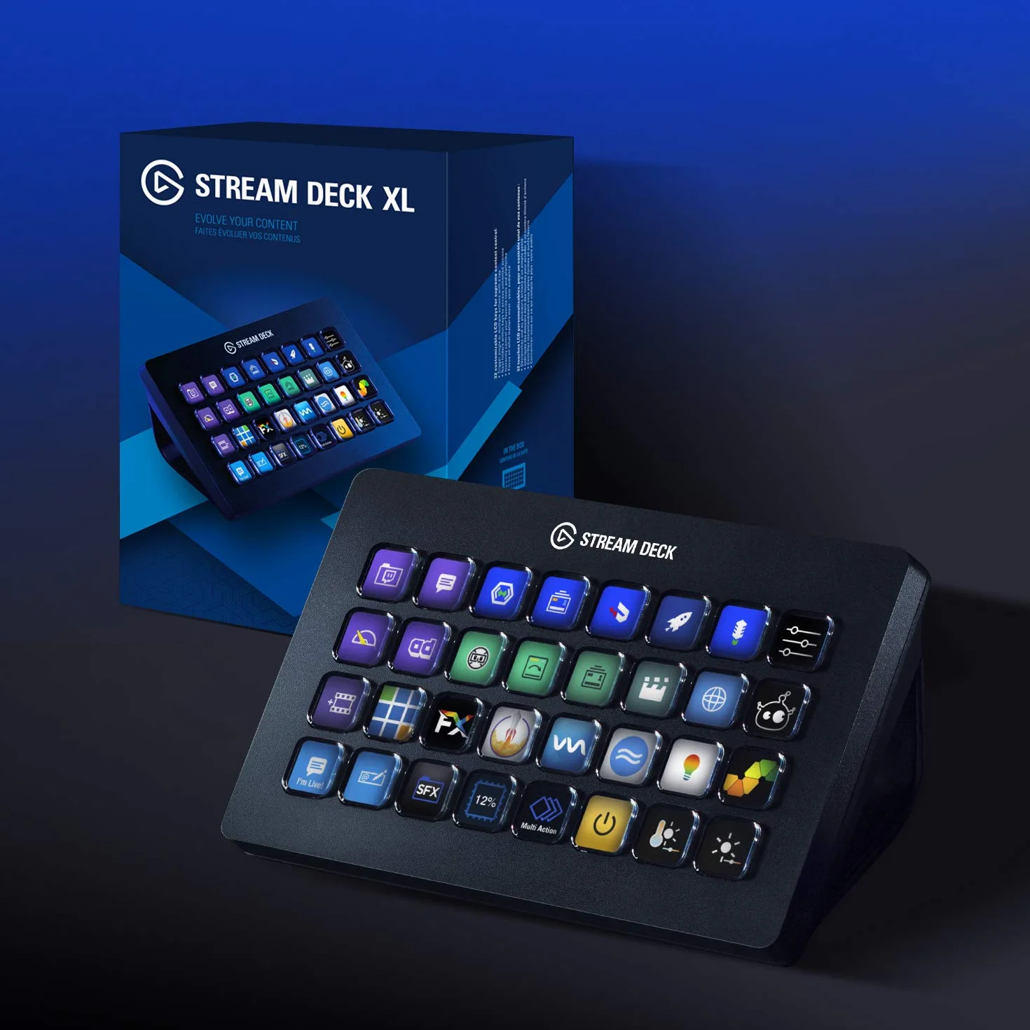 Elgato Stream Deck XL – Controlador avanzado de Estudio, 32 Teclas Macro, Activa acciones en apps y Software como OBS, Twitch, ​Youtube y Otros, Funciona en Mac y PC