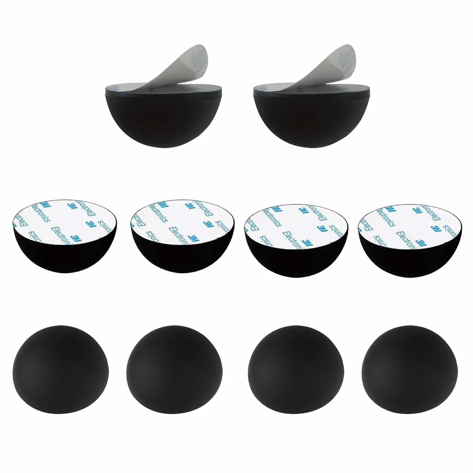 10 Piezas 30mm Almohadilla Pies de Goma Parachoques de Hemisferio de Silicona Negro Almohadillas de Goma Antideslizantes para Subwoofers Muebles Electronica Electrodomésticos