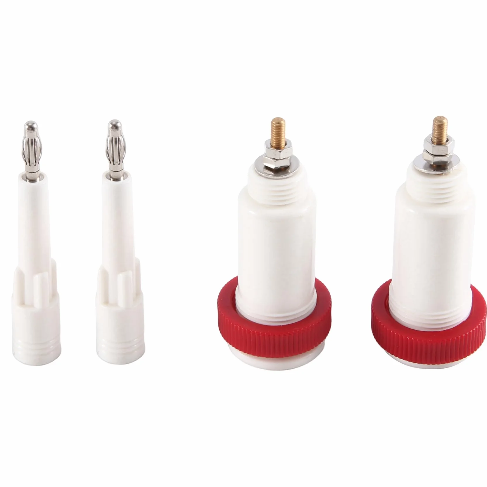 8 Pares Conectores Banana Cruzados de 4 mm 10Kv -30Kv Conector de Alto Voltaje Enchufe y Enchufe Instrumento de Prueba de Fuente de AlimentacióN
