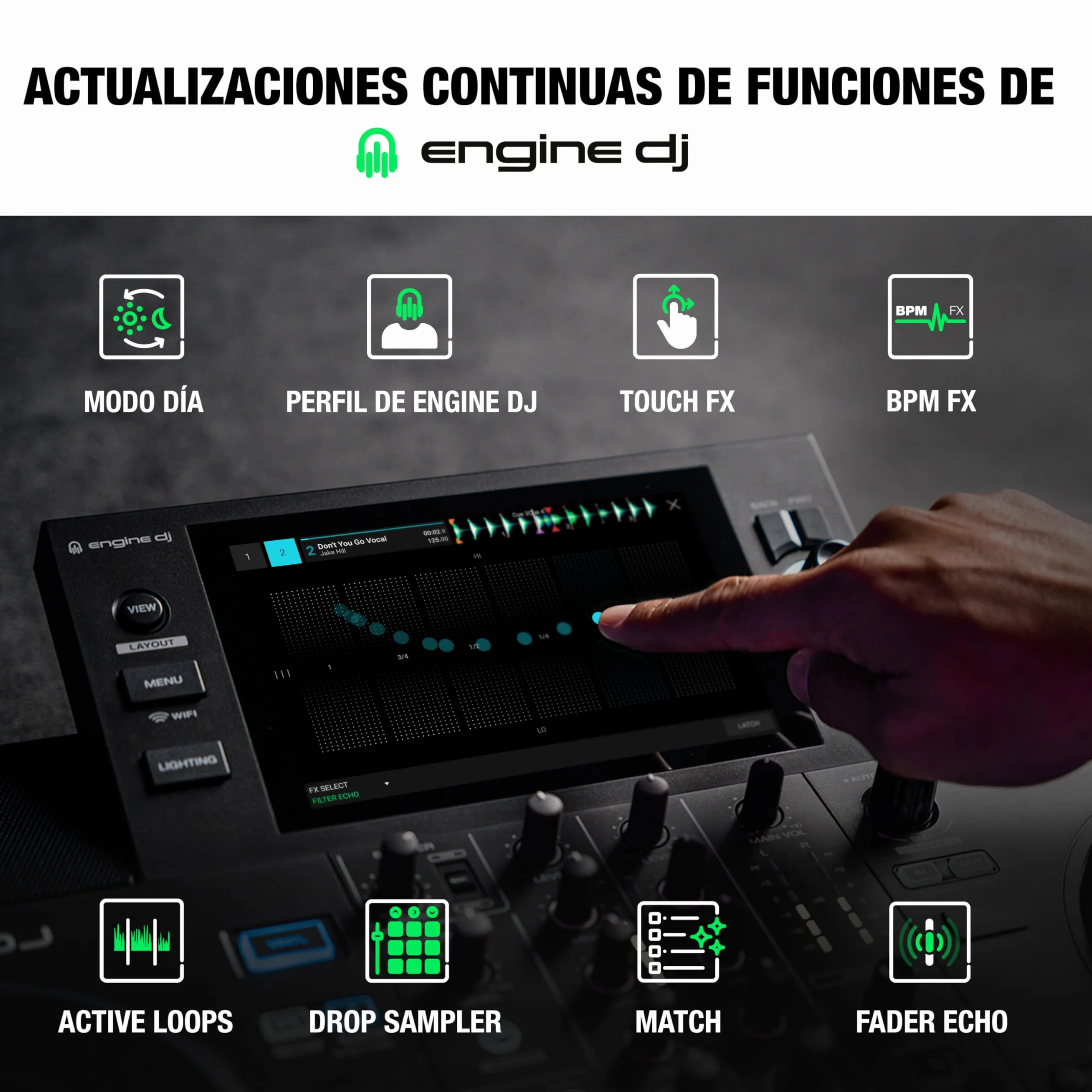 Denon DJ SC LIVE 2 - Controlador DJ autónomo, streaming de Amazon Music, pantalla táctil de 7", WiFi, altavoces, compatible con Serato DJ y Virtual DJ