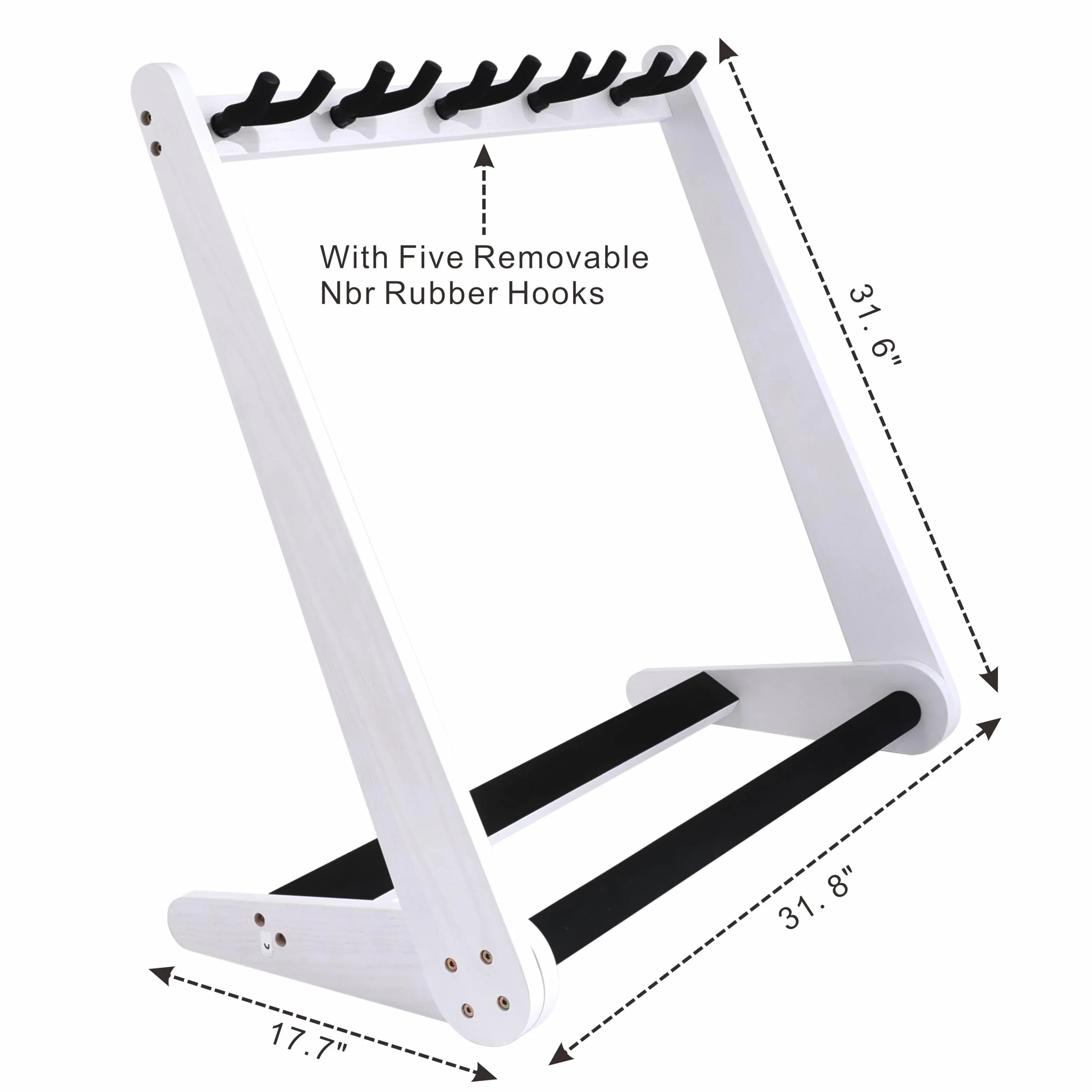 Nefelibata Soporte multiusos para guitarra (5 unidades, madera, para guitarras y maletas, guitarra eléctrica, acústica, bajo, violonchelo, fresno alemán)