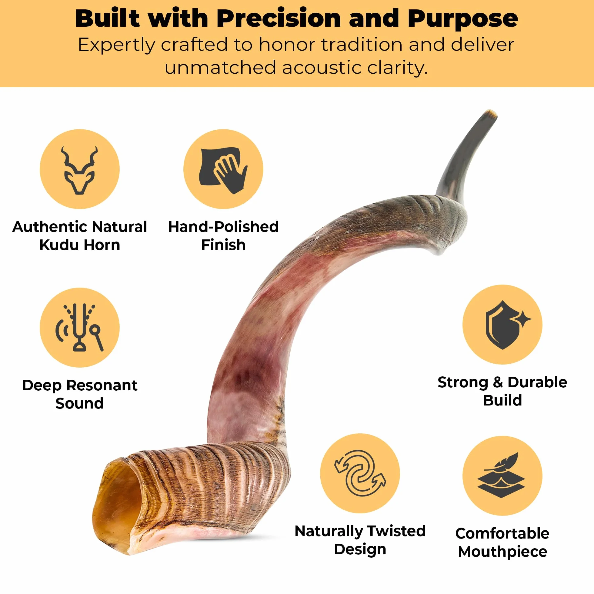 Kudu Shofar | Shofar | Kosher de Israel | 38-48 cm