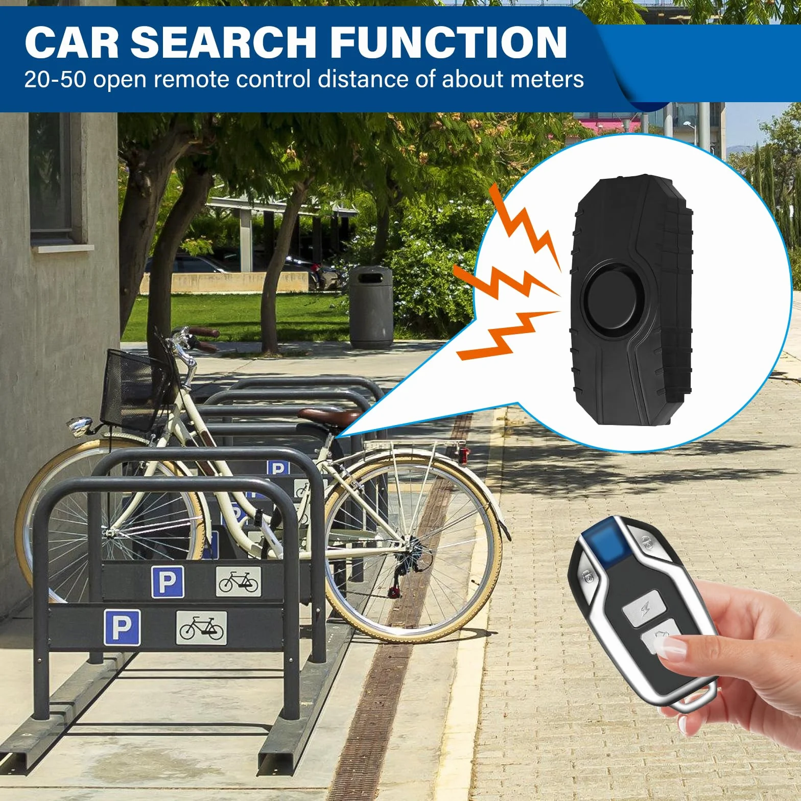 Alarma de bicicleta, alarma inalámbrica para motocicleta, alarma de bicicleta con mando a distancia, sensor de movimiento de vibración de seguridad, sistema de alarma para bicicleta, 113 dB,