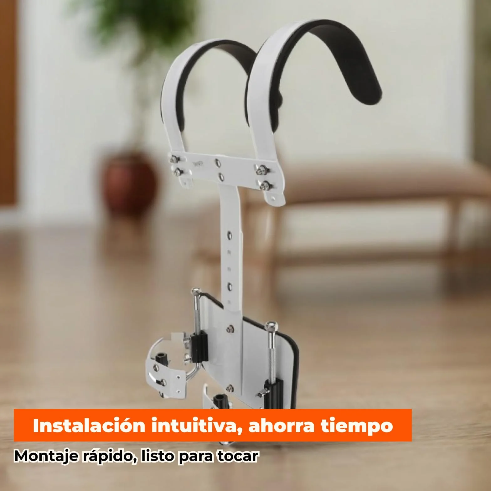 LOVIVER Soporte de Portador de Tambor de Caja Ajustable Piezas de Percusión de Aleación