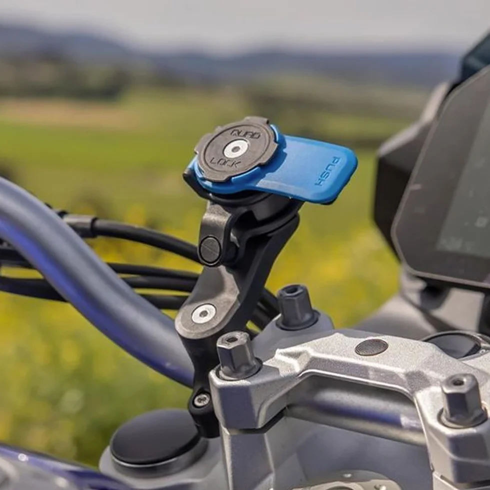 Quad Lock Soporte para Moto con Amortiguador de Vibraciones y Funda para iPhone 16 Pro