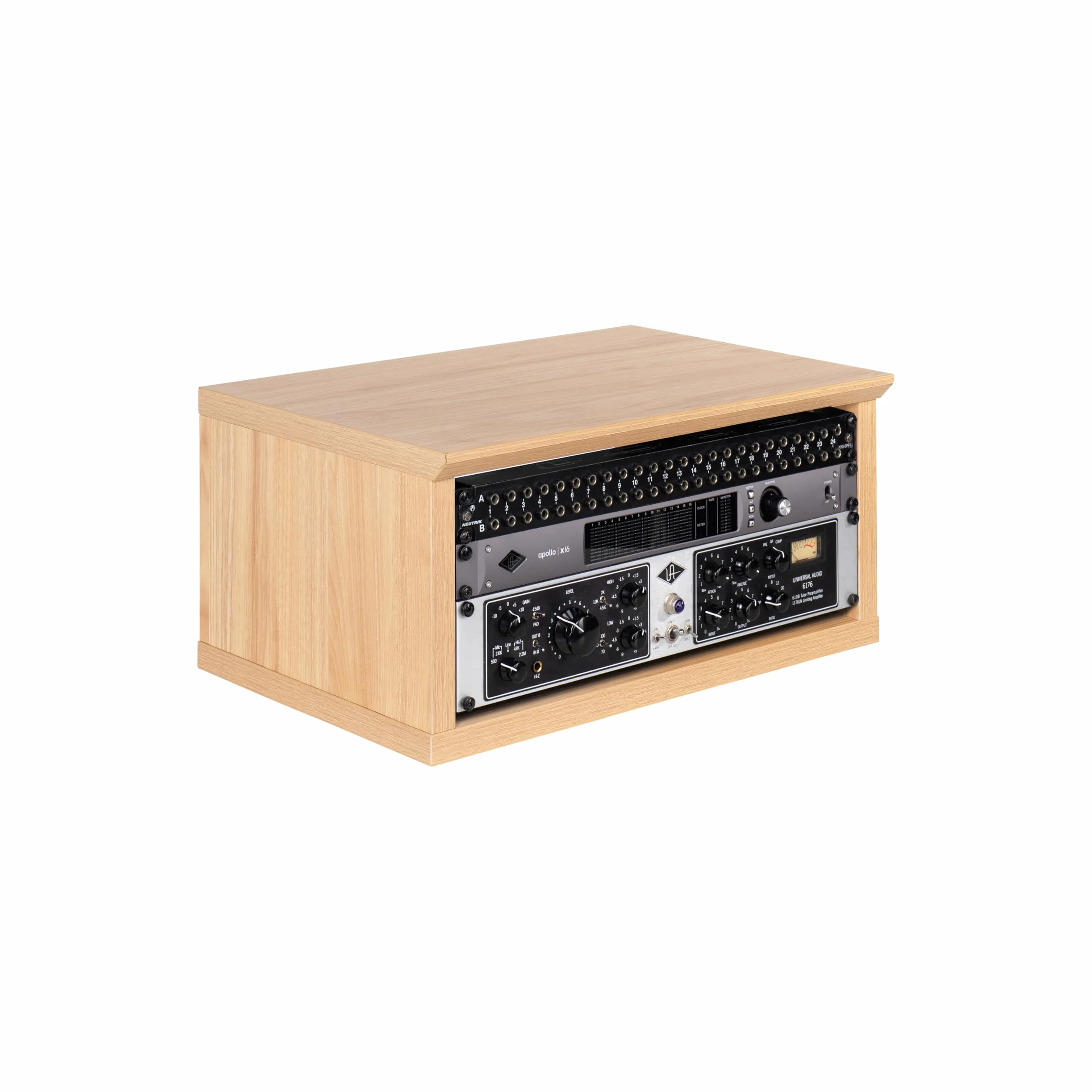 Gator Frameworks Elite Furniture Series 4U - Estante de escritorio de madera en acabado mate de arce natural (GFW-ELITERK-4U-MPL)