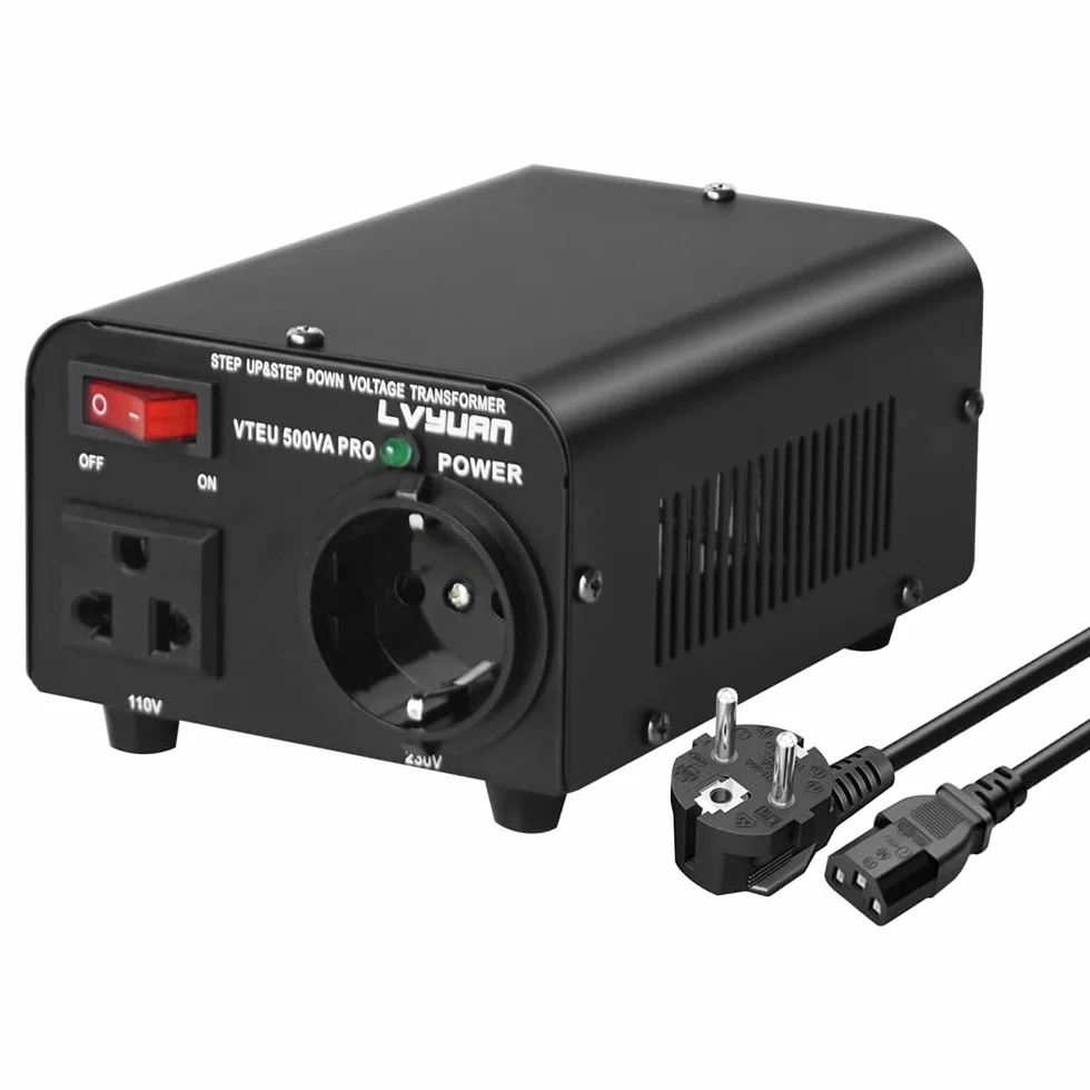 Cantonape 500VA Convertidor de Voltaje - Salida 110/220 Voltios CA - Transformador de Núcleo Toroidal EEUU de 500 Vatios