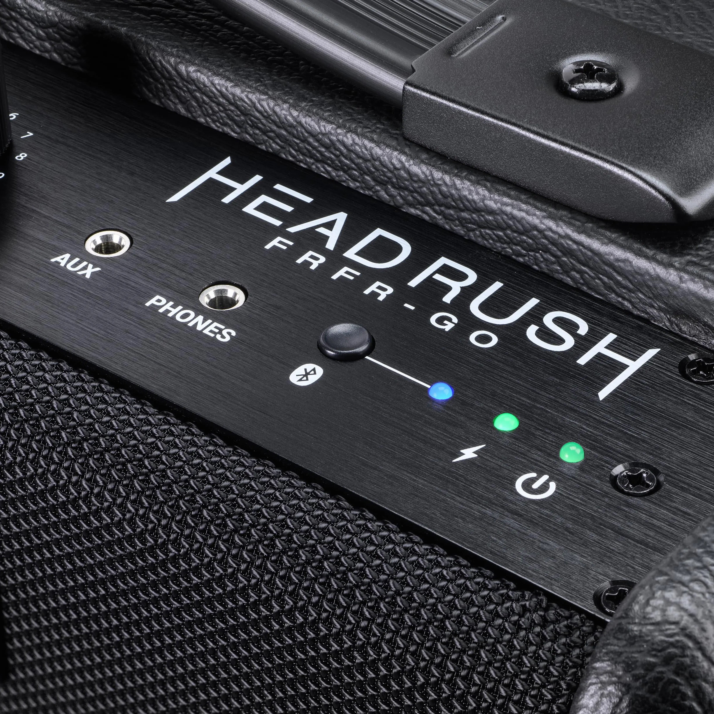HeadRush FRFR-GO - Amplificador 30W para Guitarra Electrica y Bajo con Altavoces duales 3", Bluetooth y Batería Recargable, para Pedales de Modelado