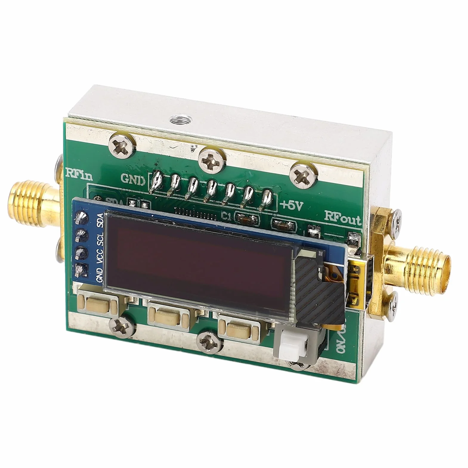 Atenuador Programable RF, Módulo Digital de 1-3800MHz con Atenuación Ajustable de 0-31dB Paso de 1dB, Interfaz RP SMA para Analizador de Espectro de Generador de Señal