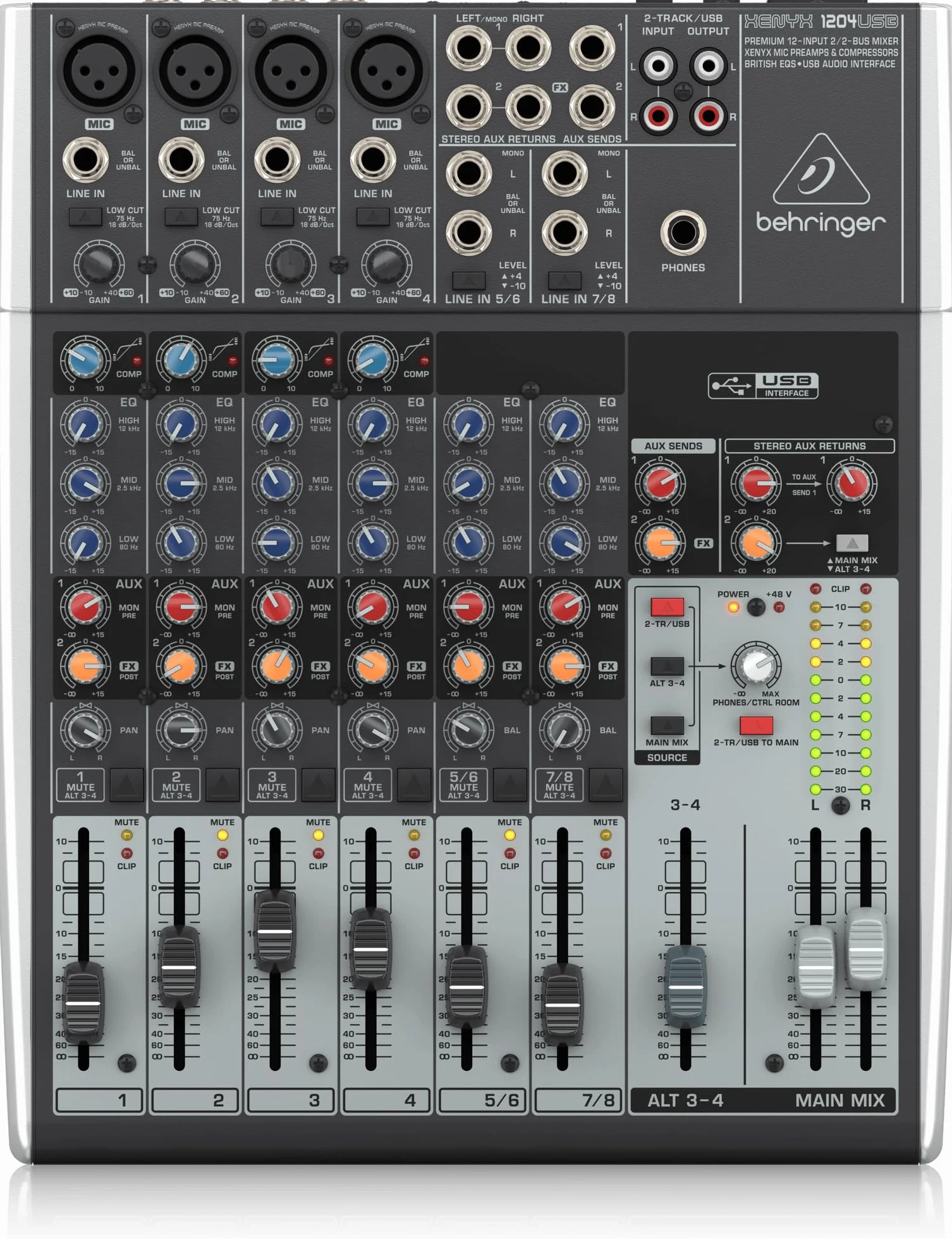 Behringer XENYX 1204USB - Mesa de mezclas
