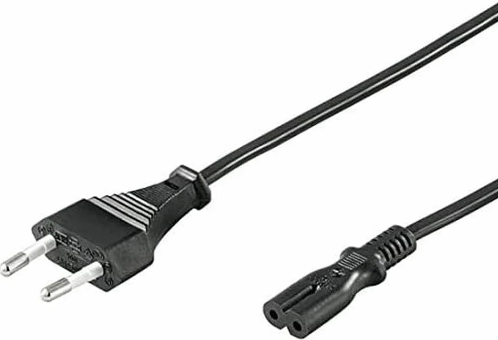 Cable de Alimentación 230V 2m PremiumCord IEC 320 C7 Enchufe Europeo Negro