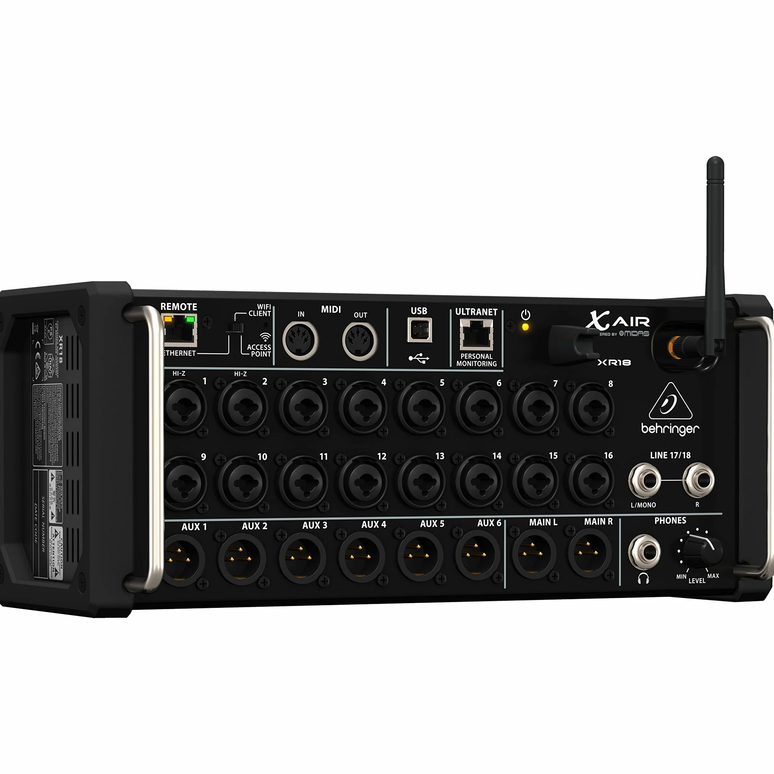 Behringer XR18 Mesa de mezclas digital, Klark Teknik, X AIR