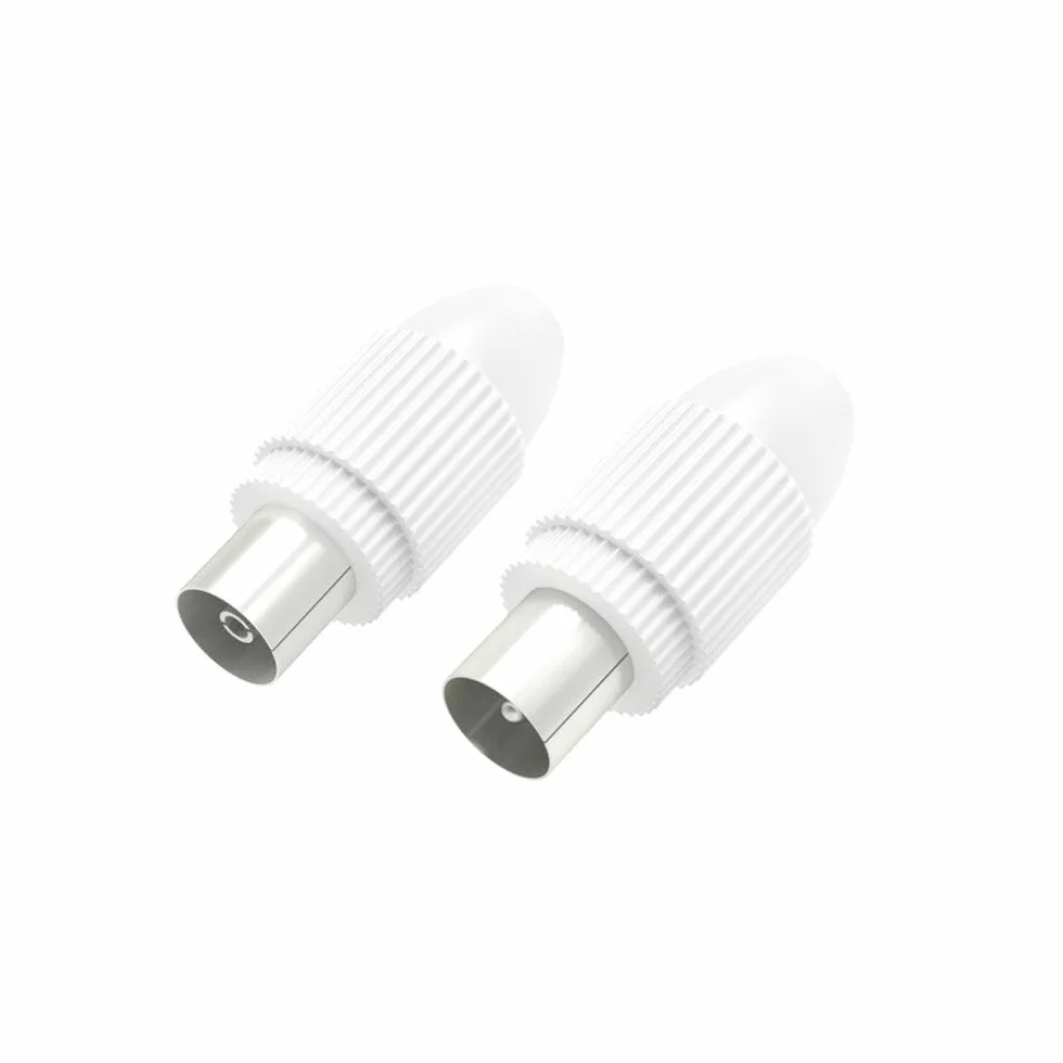 Hama Antena de TV 2 piezas coaxial macho hembra diámetro 5-7 mm blanco