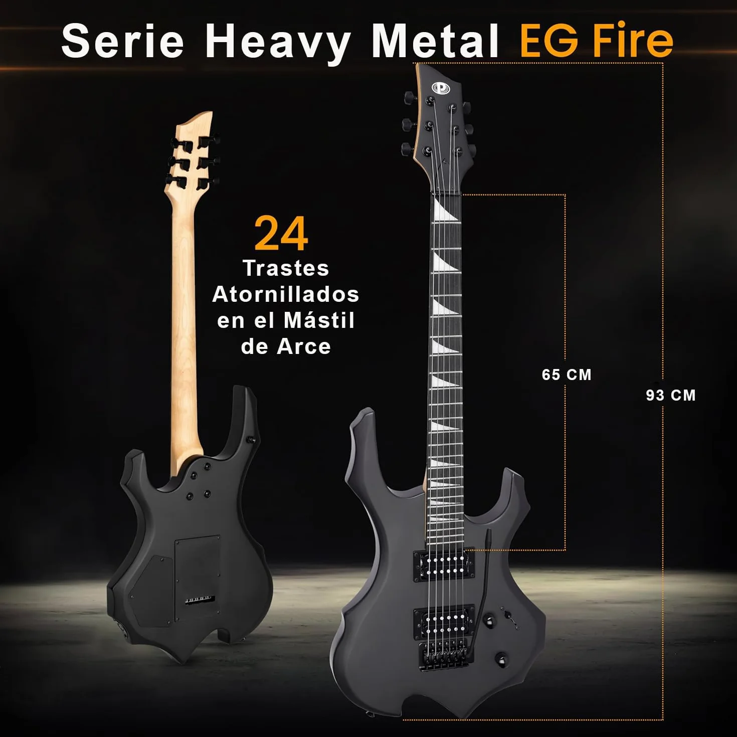 Pyle kit de guitarra electrica, Heavy metal, Tipo Hacha, Con amplificador, tamaño completo, Accesorios