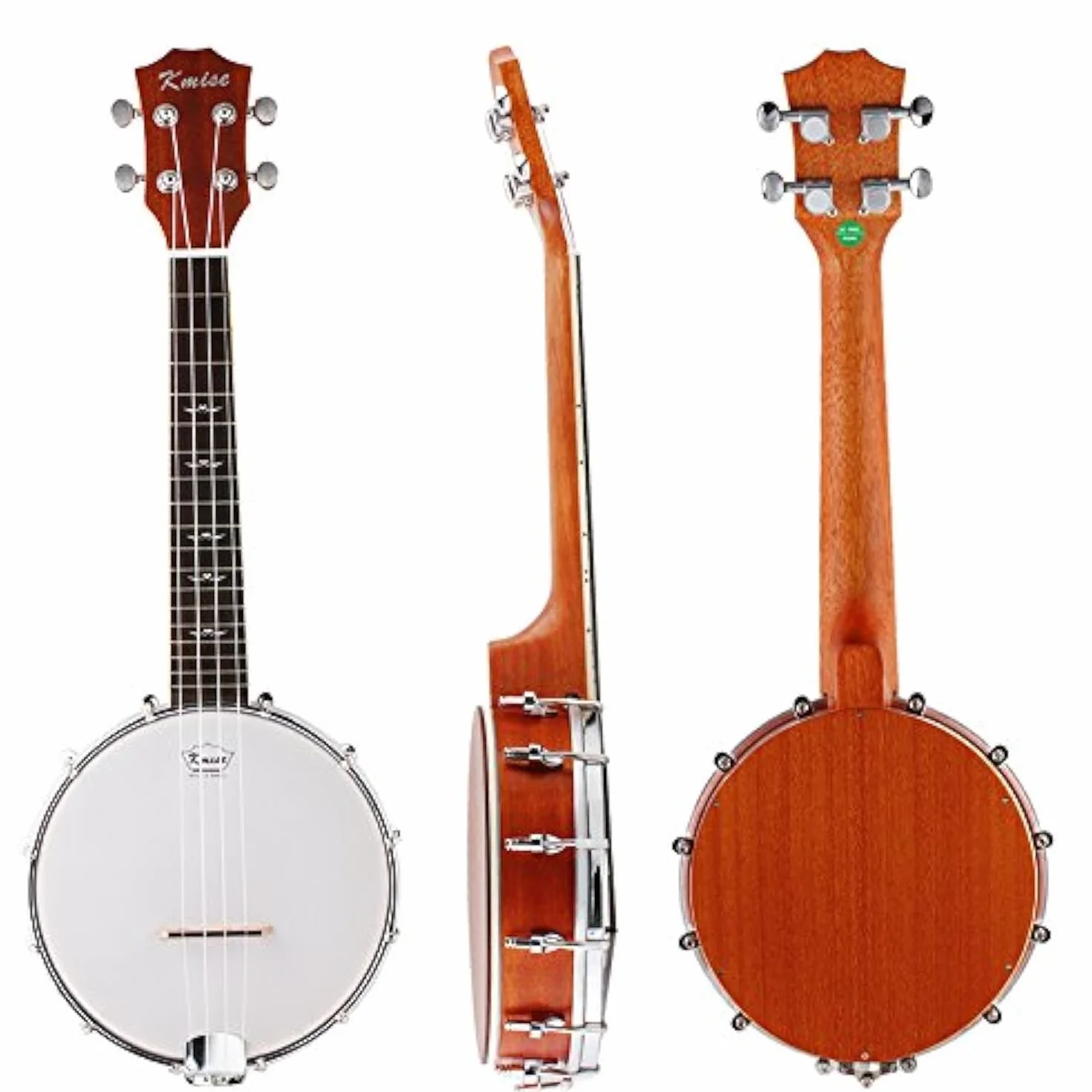 Kmise. Banjo ukelele de 4 cuerdas para concierto, tamaño de 58,4 cm, madera de sapele.