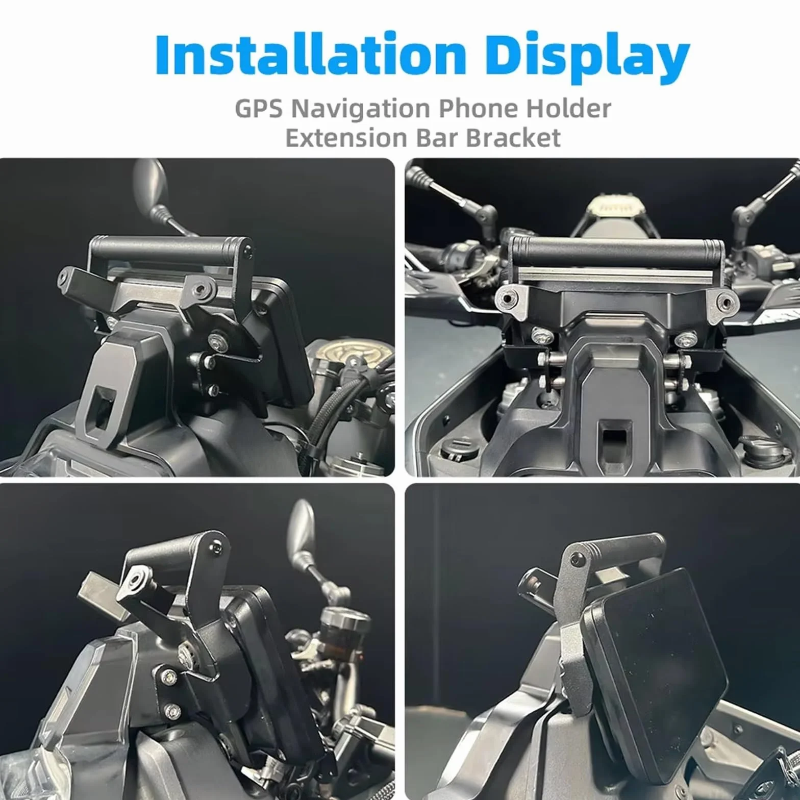 Soporte Navegación Barra De Extensión De 22 Mm para QJMOTOR SRT600 QJ Moto 600 SRT 600 Xiao 600 2024 Y 2025 Soporte para Teléfono Móvil con Navegación GPS.