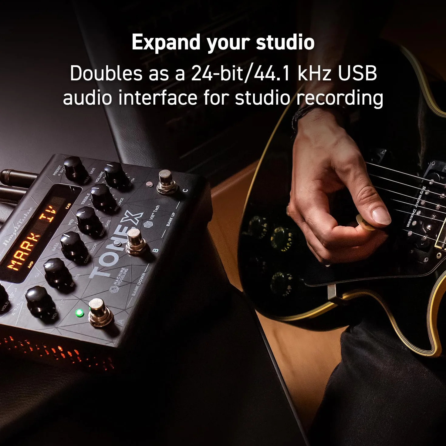 IK Multimedia TONEX Pedal Multi-Effekt-Pedal mit AI Machine Learning Technologie: Nachbildung von jedem Gitarrenverstärker, Gitarrenpedal, Distortion-Pedal, Overdrive-Pedal plus andere Gitarreneffekte