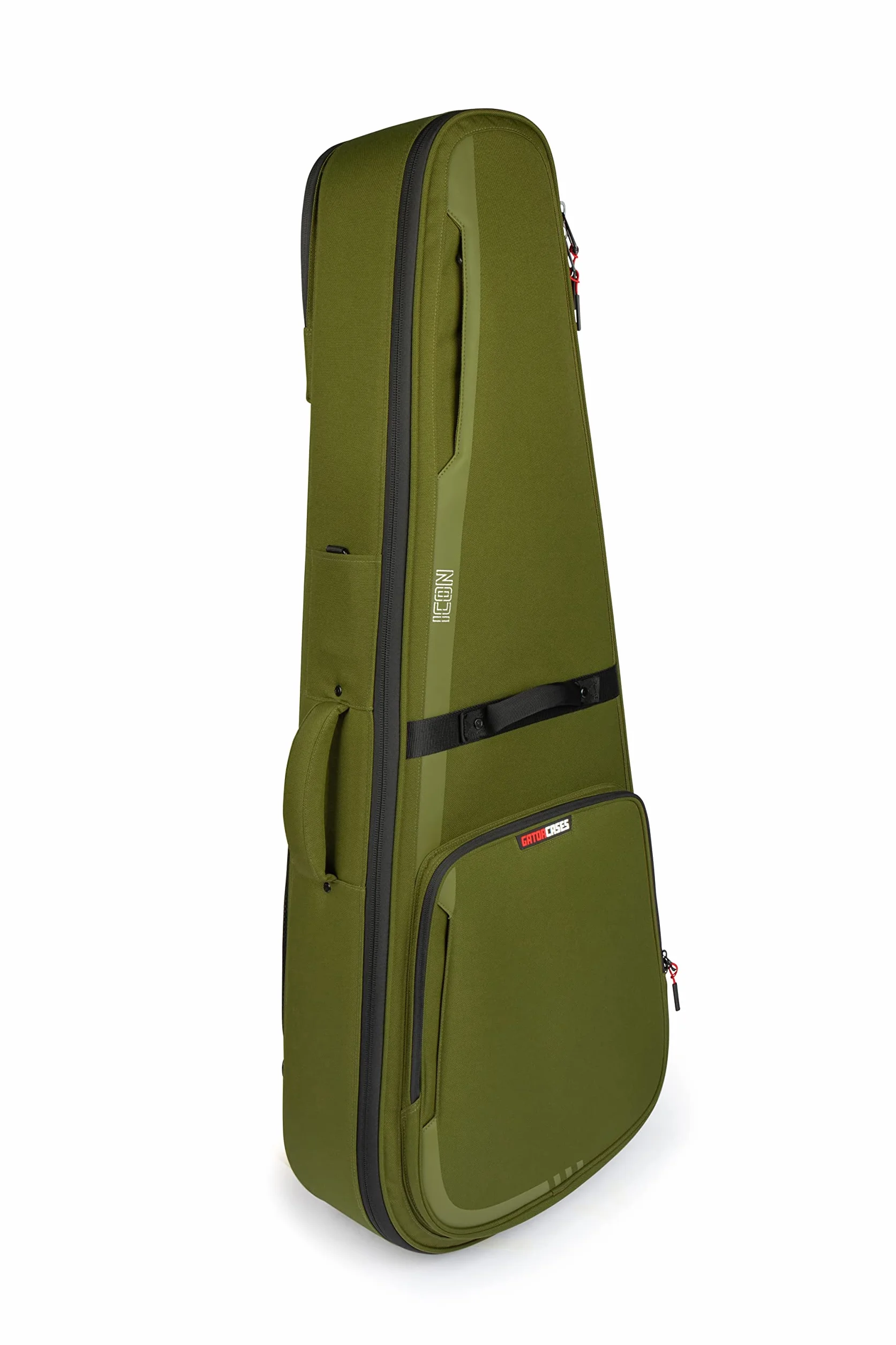 Gator Cases Icon Series Gig Bag Premium Resistente a la Intemperie para Guitarras Acústicas con Cremallera TSA; Verde(G-ICONDREAD-GRN)