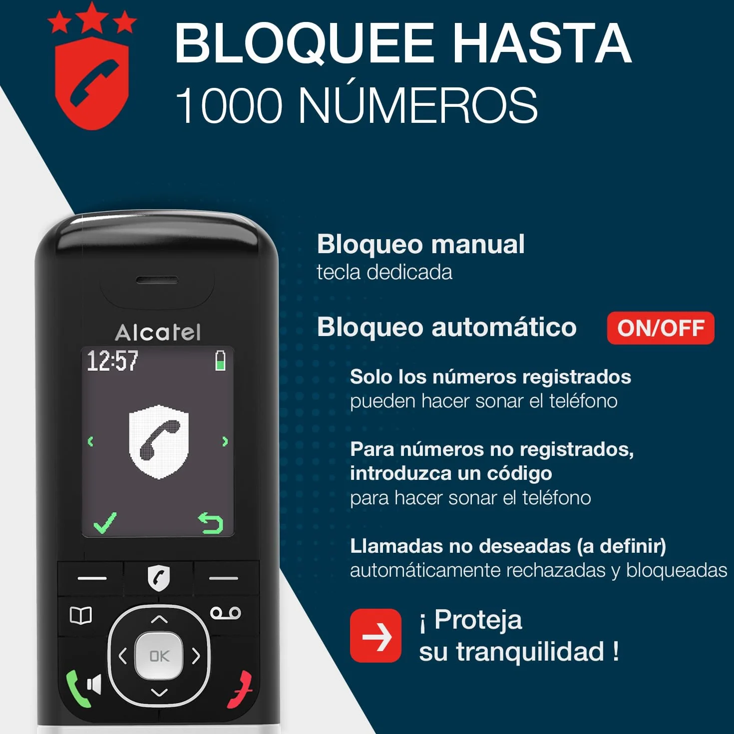 ALCATEL FX990 Voice Trío Telefon DECT z automatyczną sekretarką 50 min, kolorowy wyświetlacz graficzny, głośnomówiący, blokada połączeń, dzwonek VIP, 3 telefony, czarno-szary