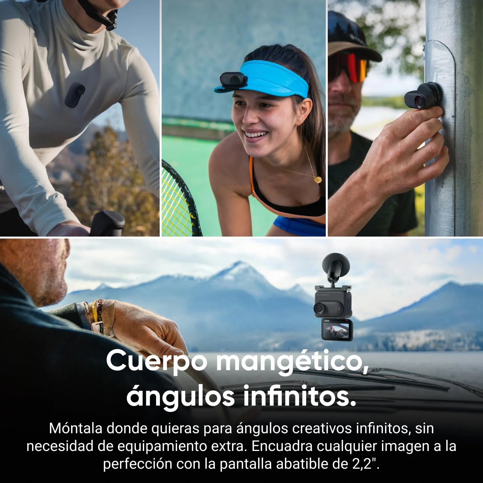 Insta360 GO 3S Negro 128GB Cámara Vlogging 4K POV Manos Libres Impermeable 10M 140 Min Batería