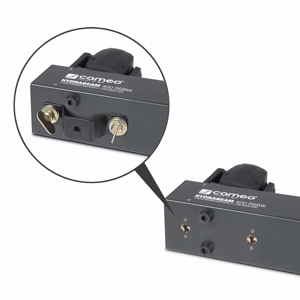 Cameo HYDRABEAM 400 RGBW - Set con 4 cabezas móviles ultrarrápidas de LEDs RGBW CREE de 10 W