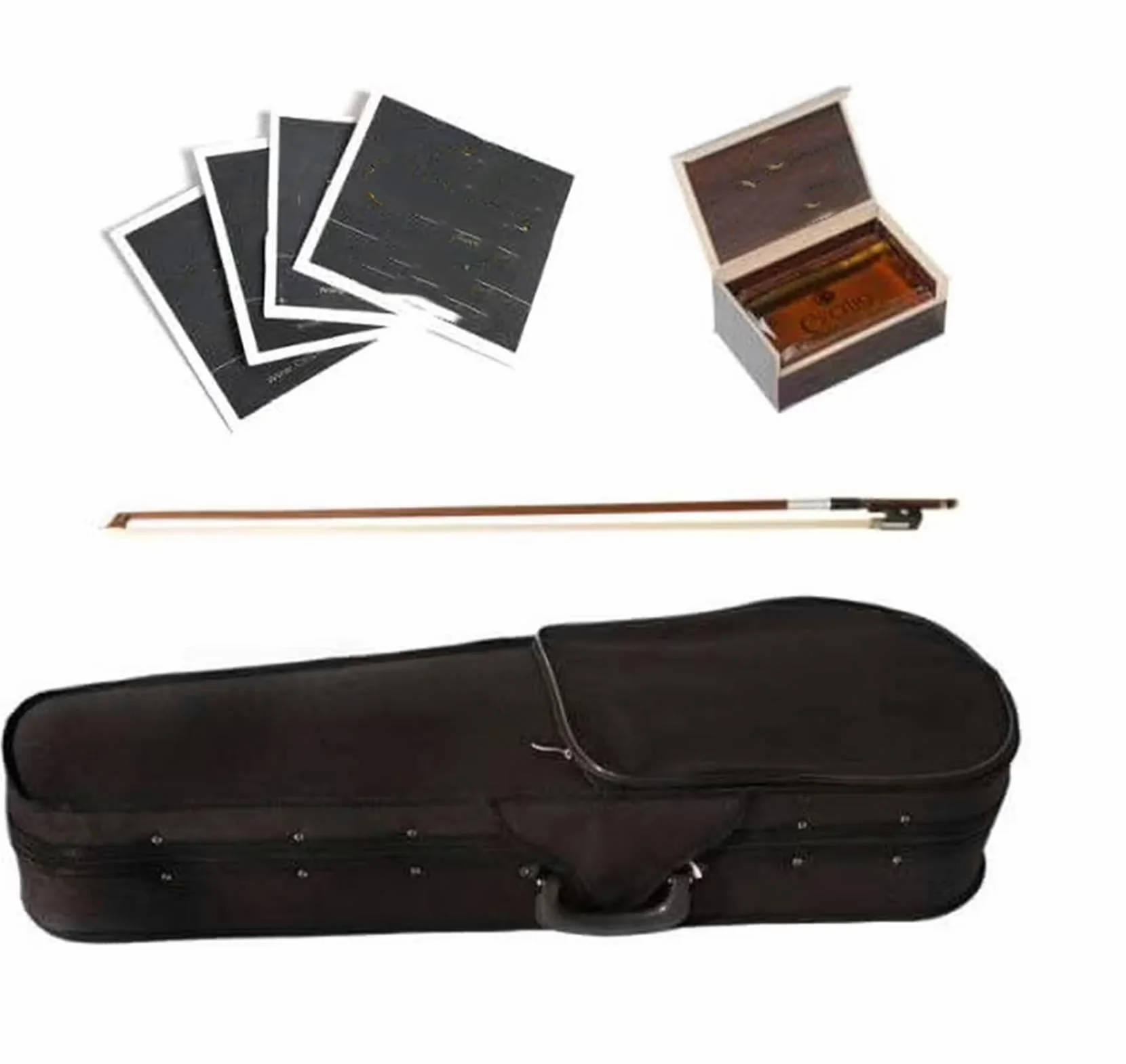 CVA-400 Viola de madera maciza envejecida satinada con estuche, arco, colofonia, puente y cuerdas