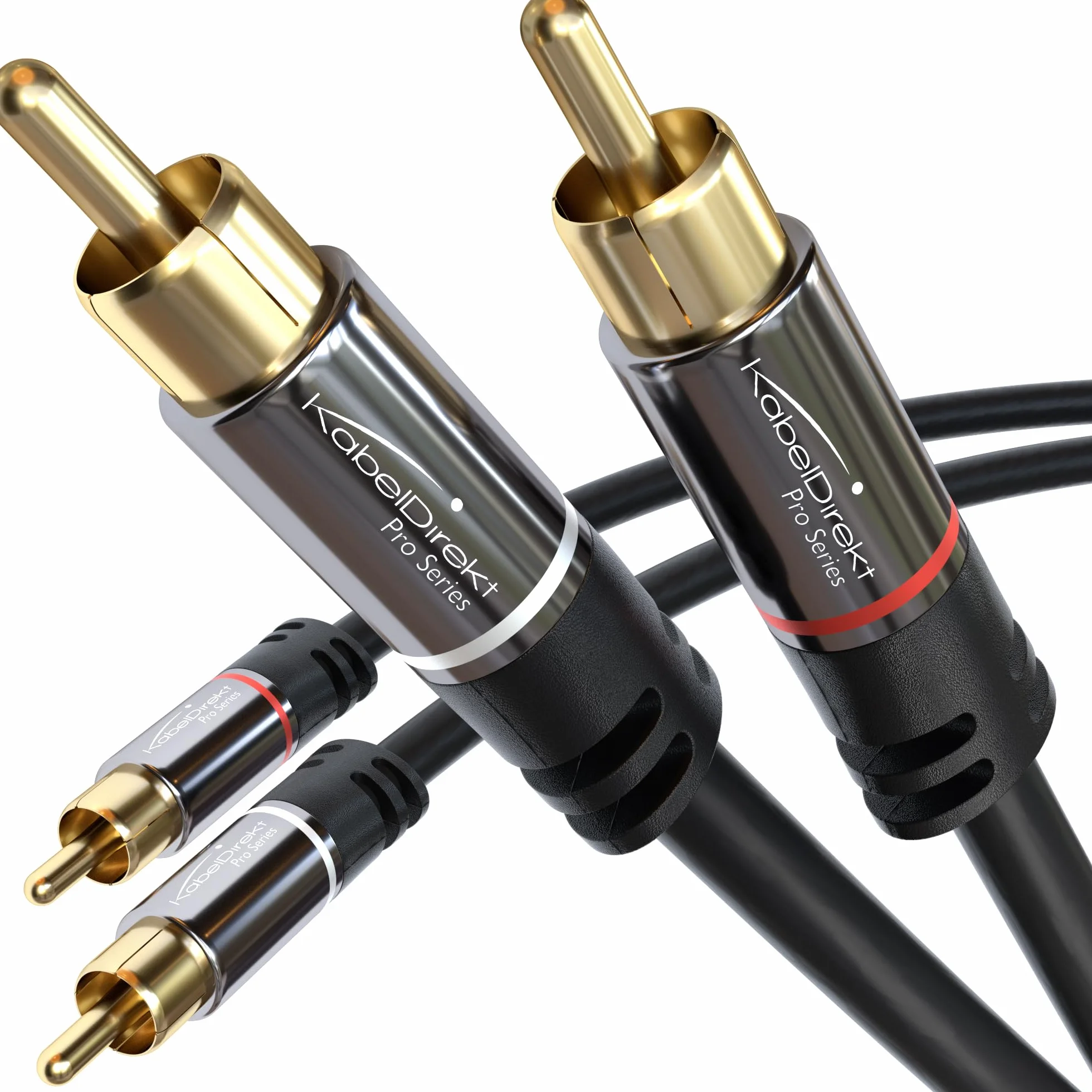 KabelDirekt Cable RCA 0,5 m Audio Estéreo 2 x 2 Cinch Coaxial HiFi Home Cinema