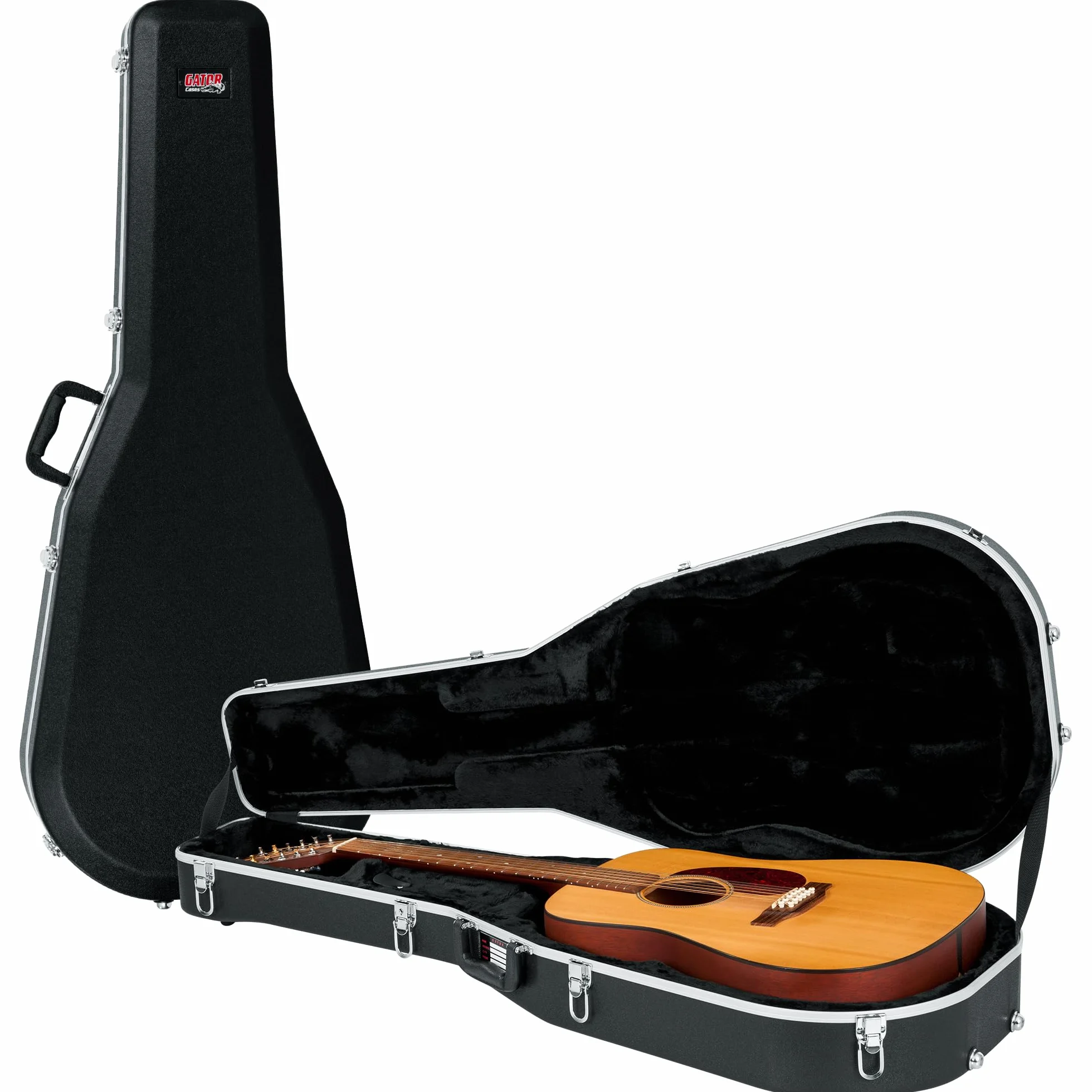 Gator Cases Estuche Deluxe ABS Moldeado para Guitarras Acústicas de 12 Cuerdas; Se Adapta a Guitarras Acústicas de 12 Cuerdas Estilo Dreadnought (GC-DREAD-12)