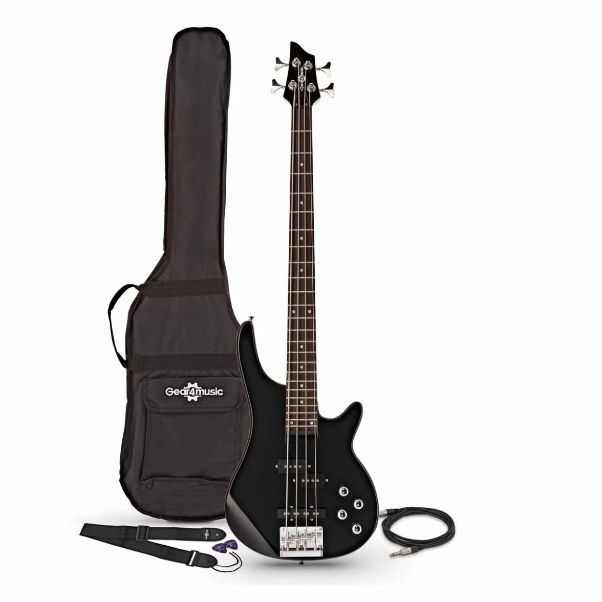 Gear4music Chicago Electric Bajo 4 String Full Size Black