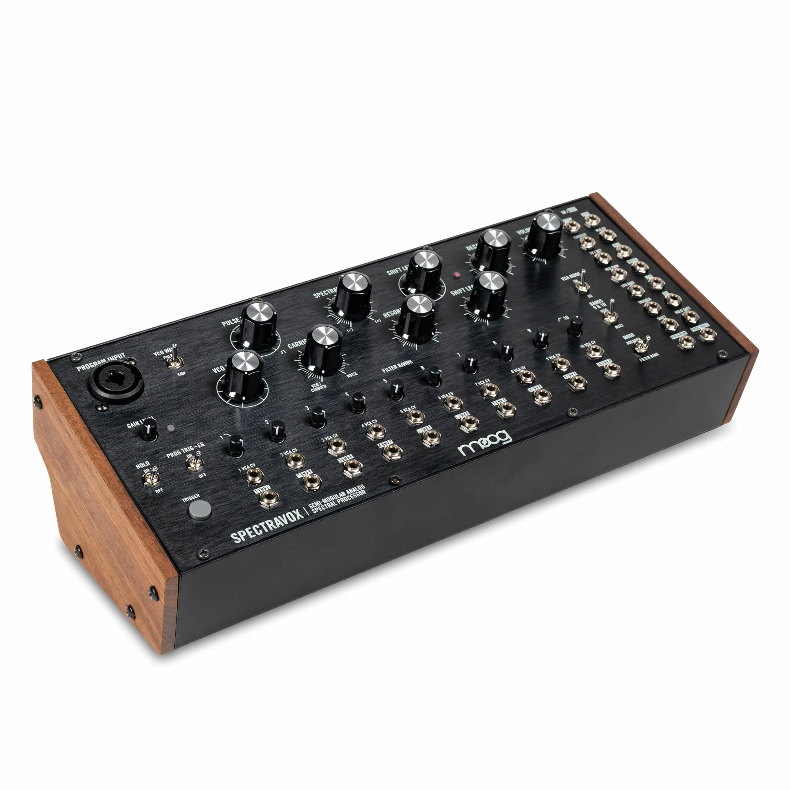 MOOG Spectravox - Procesador Espectral Analógico Semimodular con Banco de Filtros CV/Vocoder, Oscilador Controlado por Voltaje y Salida de Auriculares