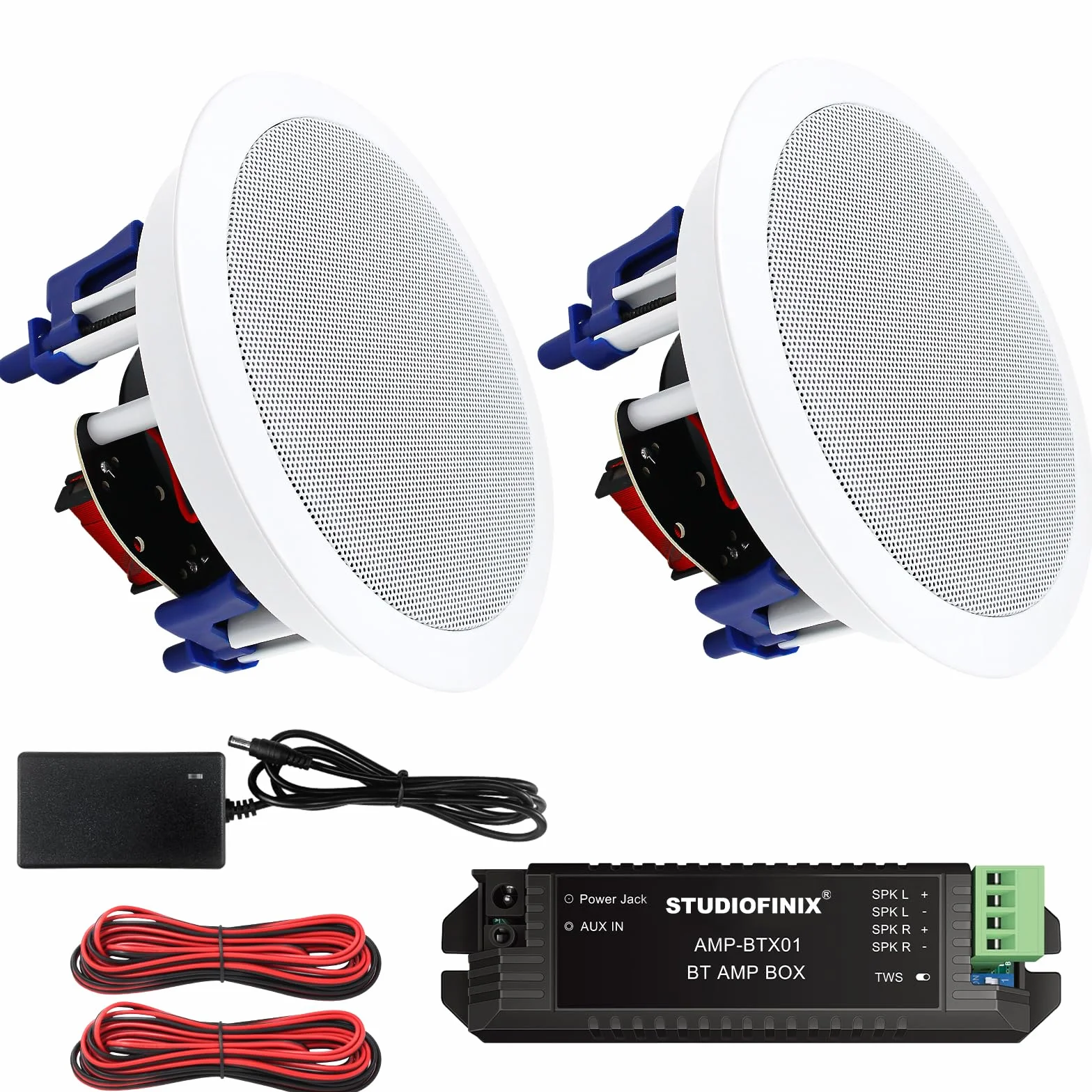 STUDIOFINIX Altavoces de techo Bluetooth 5.25 pulgadas 600W empotrados para hogar
