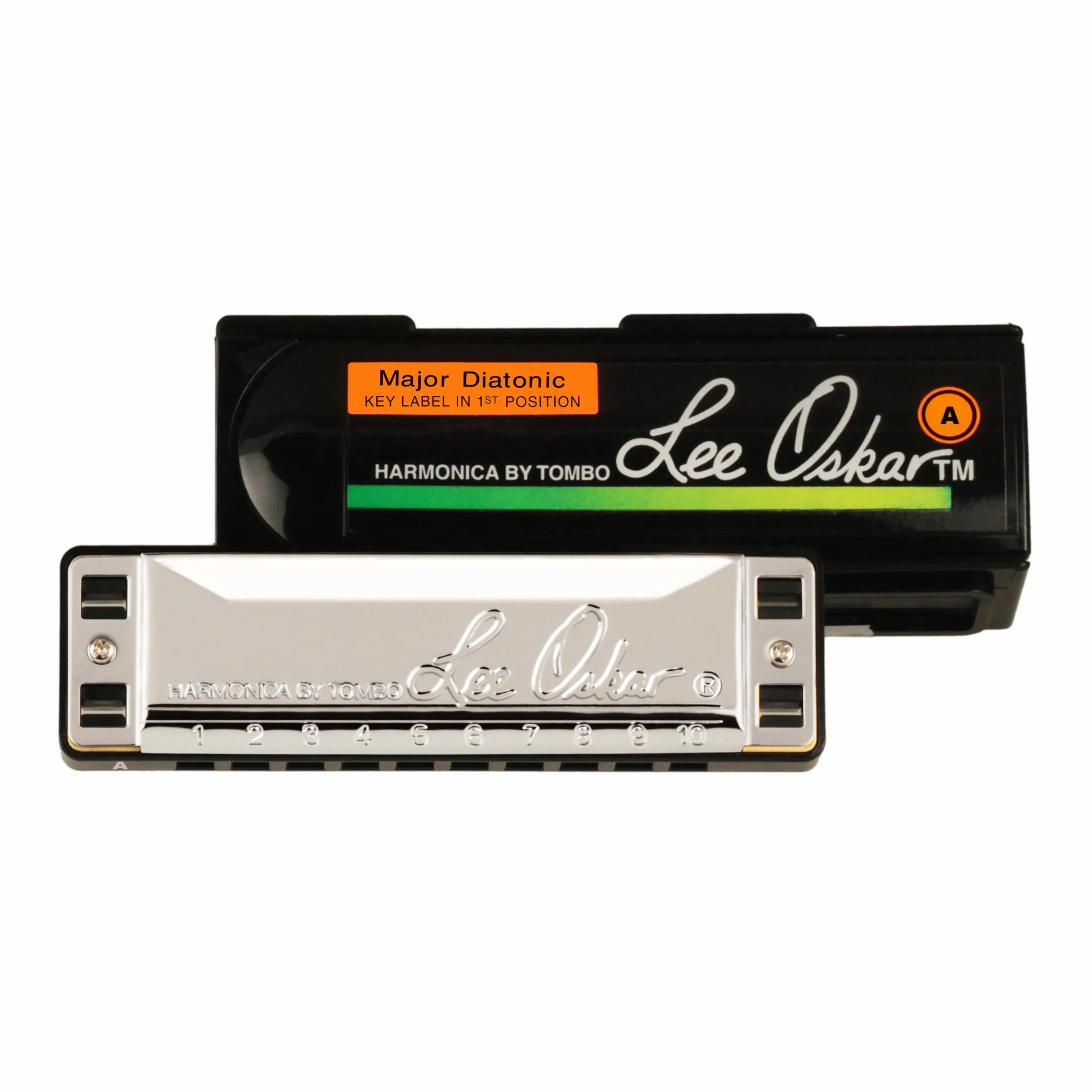 Armonica Lee Oskar Major Diatonic en La mayor para folk y blues, rock, country, jazz - diatónica de 10 orificios - placas de lengüetas de latón - cubiertas de acero inoxidable