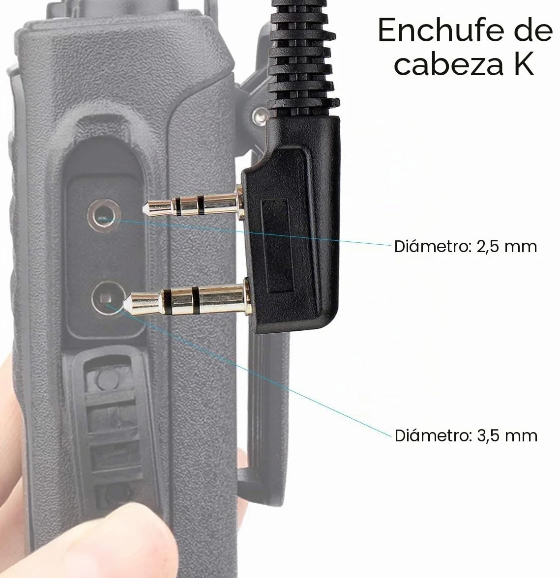 Retevis Pinganillo Walkie Talkie Compatible con Retevis RT24 RT27 RT668 RT622 Kenwood Baofeng UV-5R 888S Auricular Transparente Antirruido con Micrófono PTT Walkie Talkie Auriculars (1 Piezas)