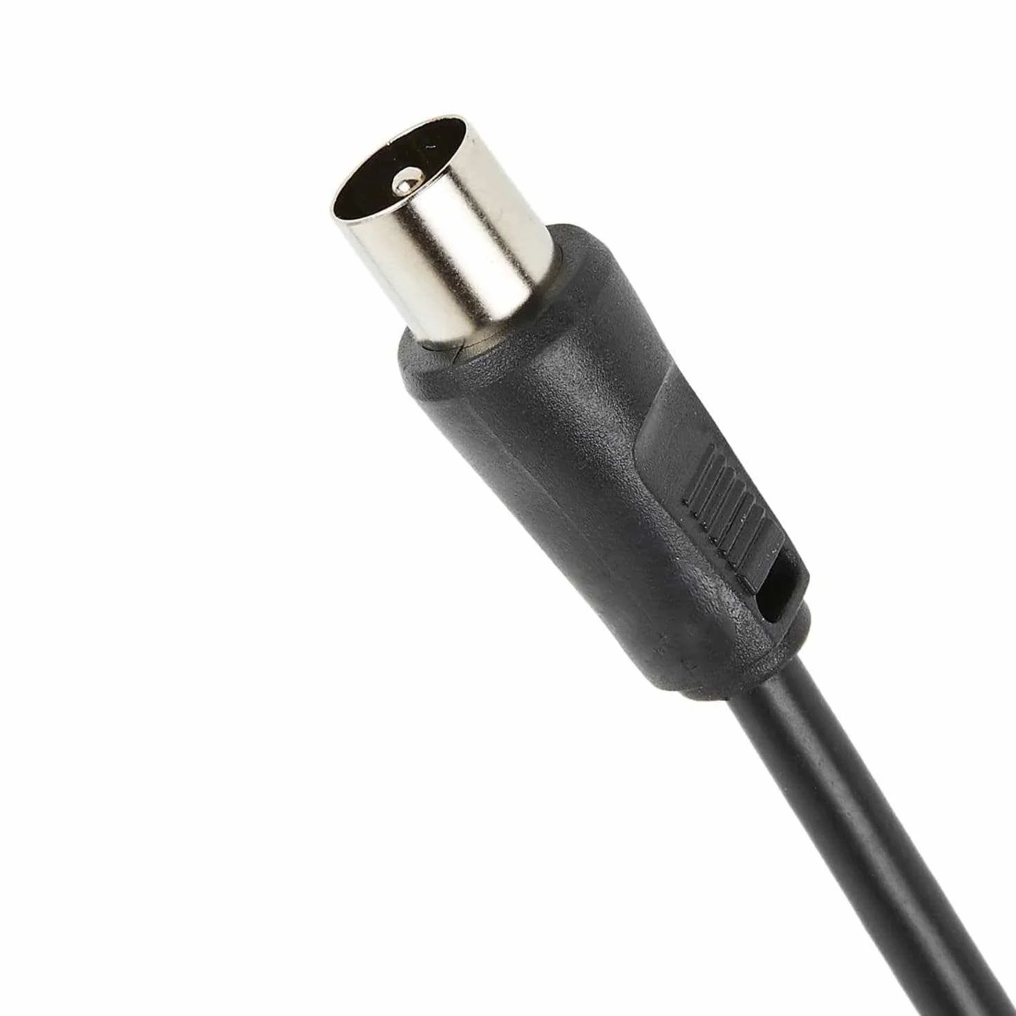 TECHZOCO Cable antena TV macho macho, cable coaxial antena TV, Cable antena TV recto, Cable televisión, decodificador, 70dB, HDTV, DVB-T2, DVB-C, DVB-S, TV y Radio, 75 Ohm, Negro, 1.50 Metros