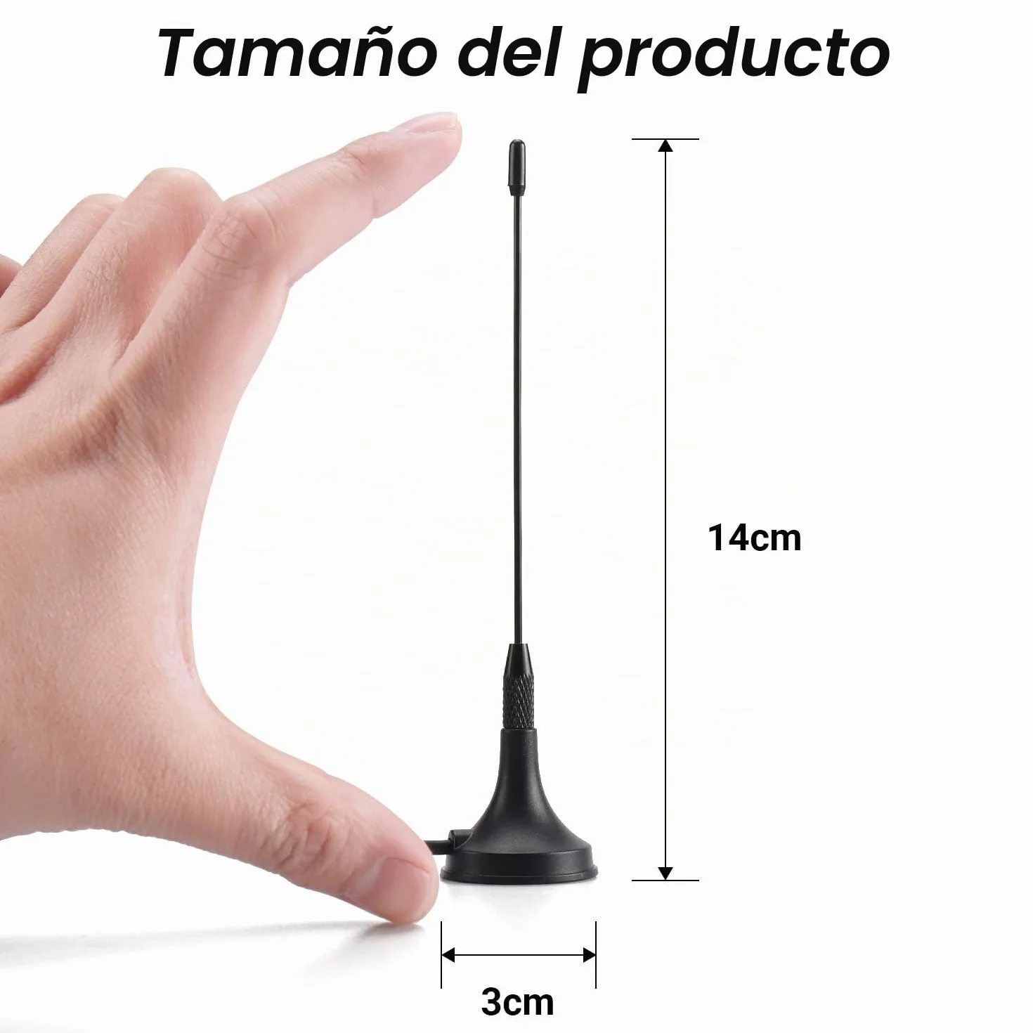 August DTA180 Antena TDT Portátil Interior Exterior con Base Magnética para DVB-T y DAB