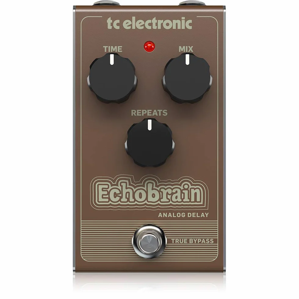 TC Electronic ECHOBRAIN ANALOG DELAY Pedal de retardo de estilo vintage con circuito de brigada de cubo totalmente analógico