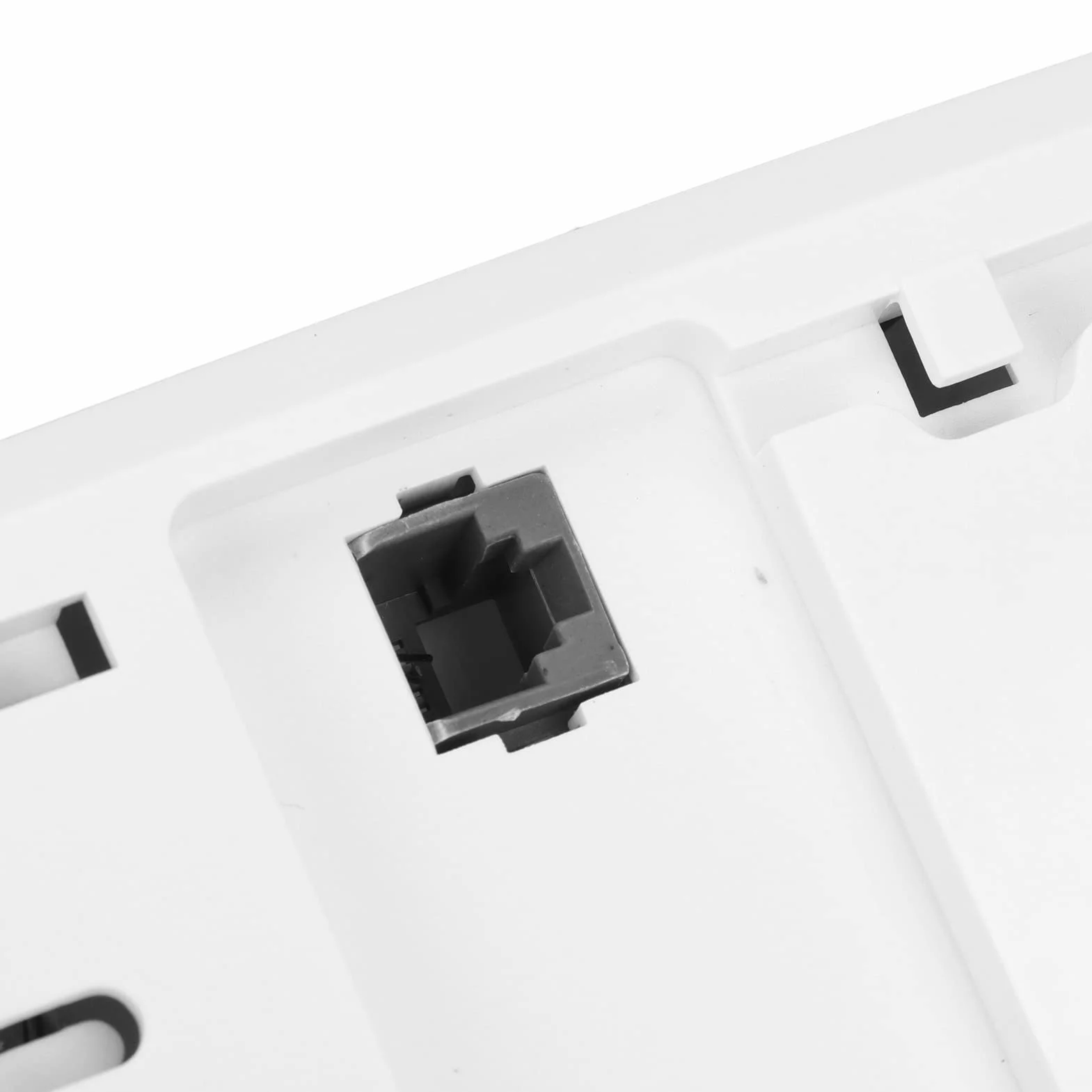 Teléfono alámbrico, Blanco pequeño Escritorio montable en la Pared teléfono de línea Fija con Cable, Soporte para Parpadeo, rellamada, Silencio, Pausa, para la Oficina Hotel Casa Escuela