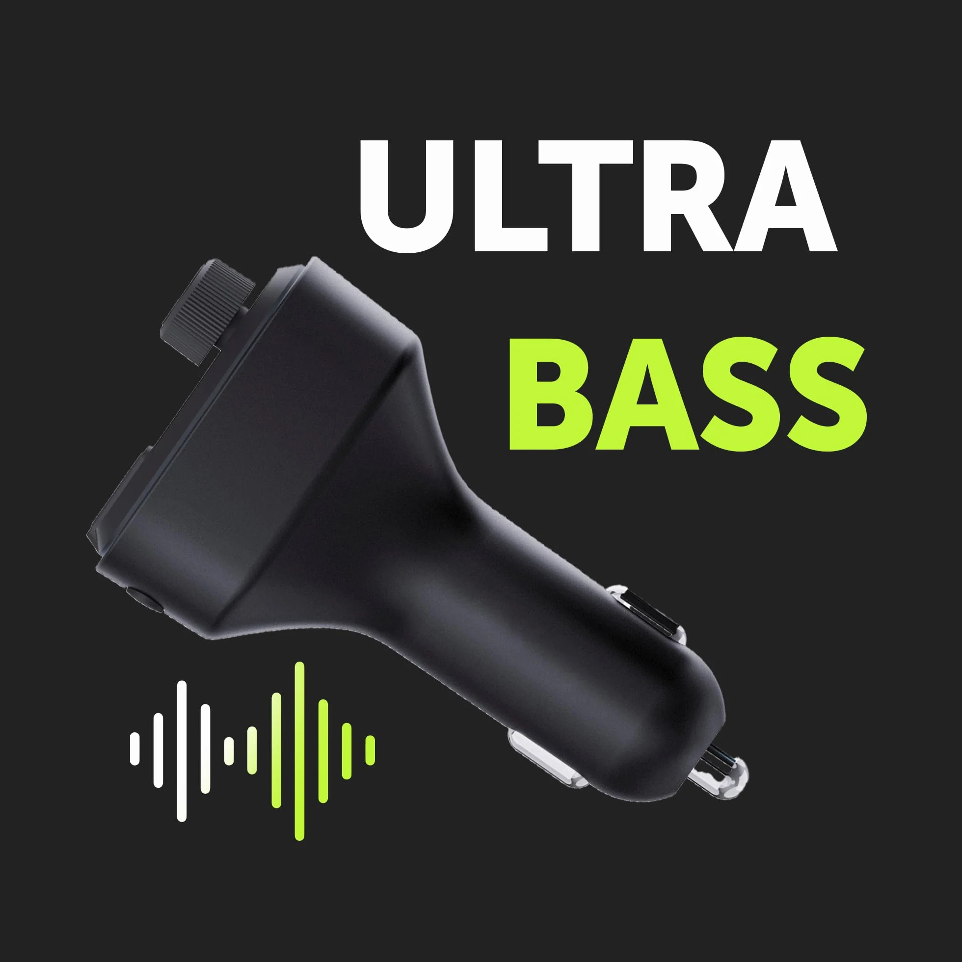 Vieta Pro Transmisor FM Bluetooth Coche 5.3 Manos Libres Cargador Coche QC3.0 USB-C Reproductor MP3