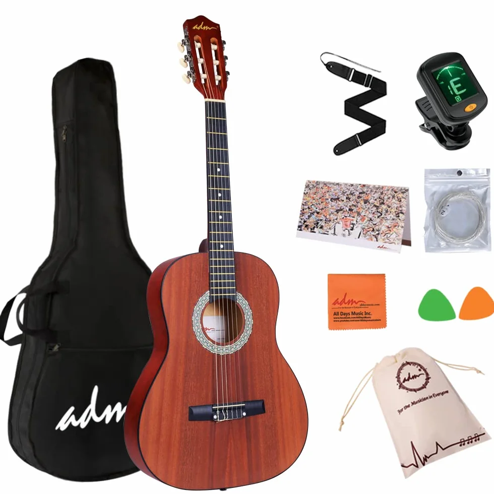 ADM 3/4 Guitarra Clásica para Niños, Kit de Guitarra Española de 36 pulgadas para Adultos y Estudiantes, Guitarra de Cuerdas de Nylon de Apariencia Especial
