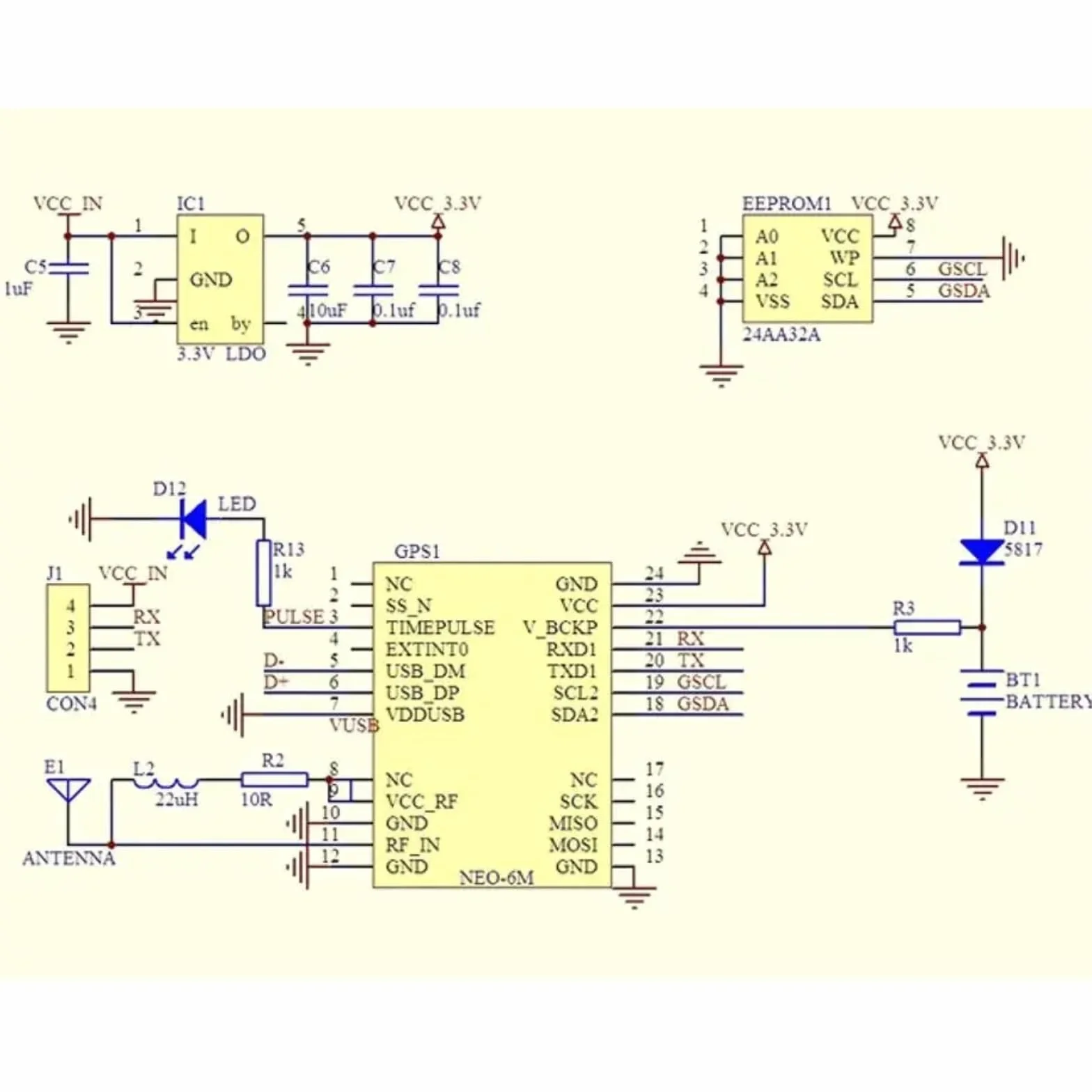 GY-NEO6MV2 NEO-6M Módulo GPS 3V-5V con antena de cerámica para Arduino APM 2.5 (2 unidades)