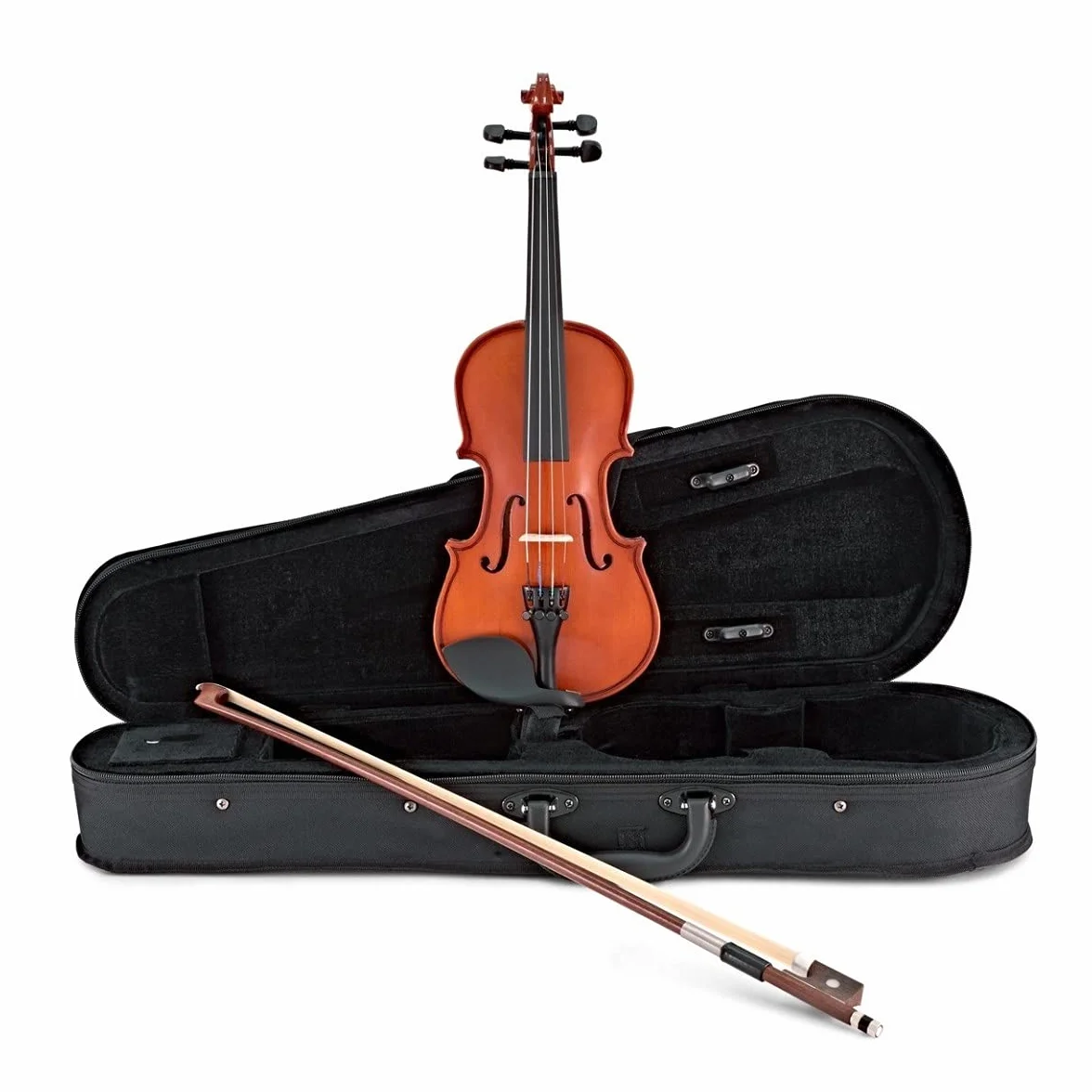 Violín de estudiante tamaño 1/10 de Gear4music con arco de resina y estuche
