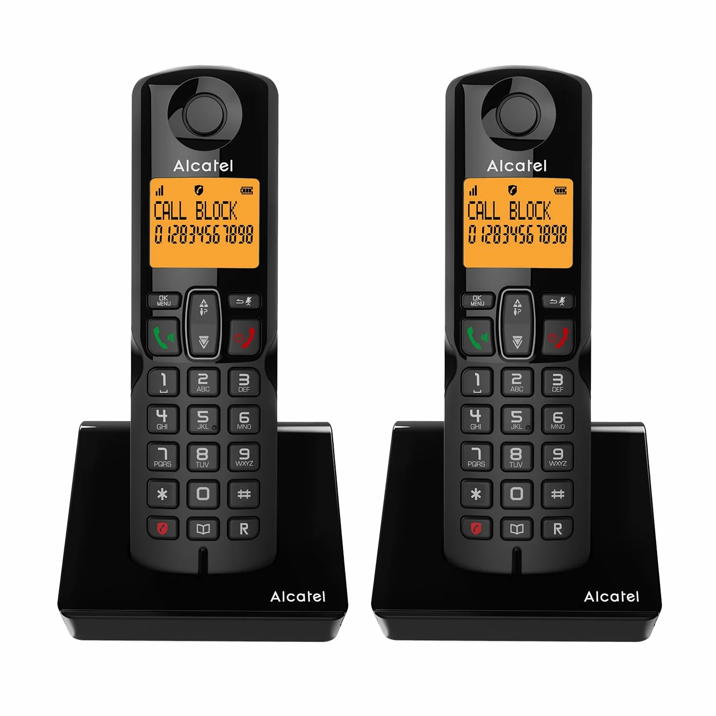 ALCATEL S280 Dúo Teléfono Inalámbrico DECT 2 Terminales Negro