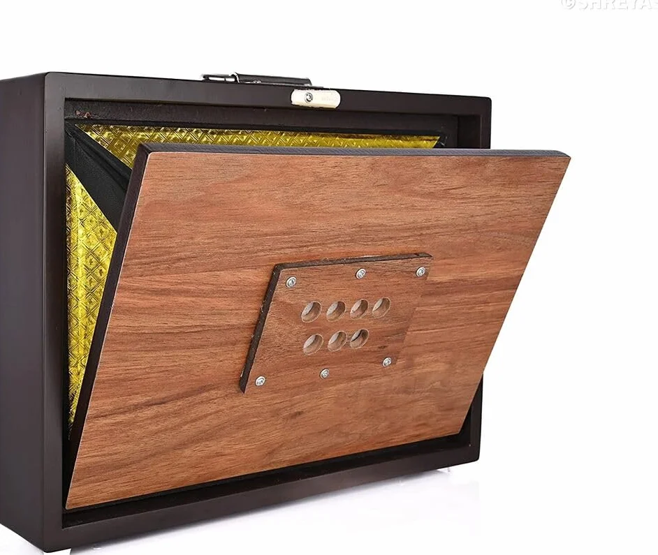Caja Shruti Grande 15x12x3 Pulgadas, en Madera de Cerezo bajo petición del cliente